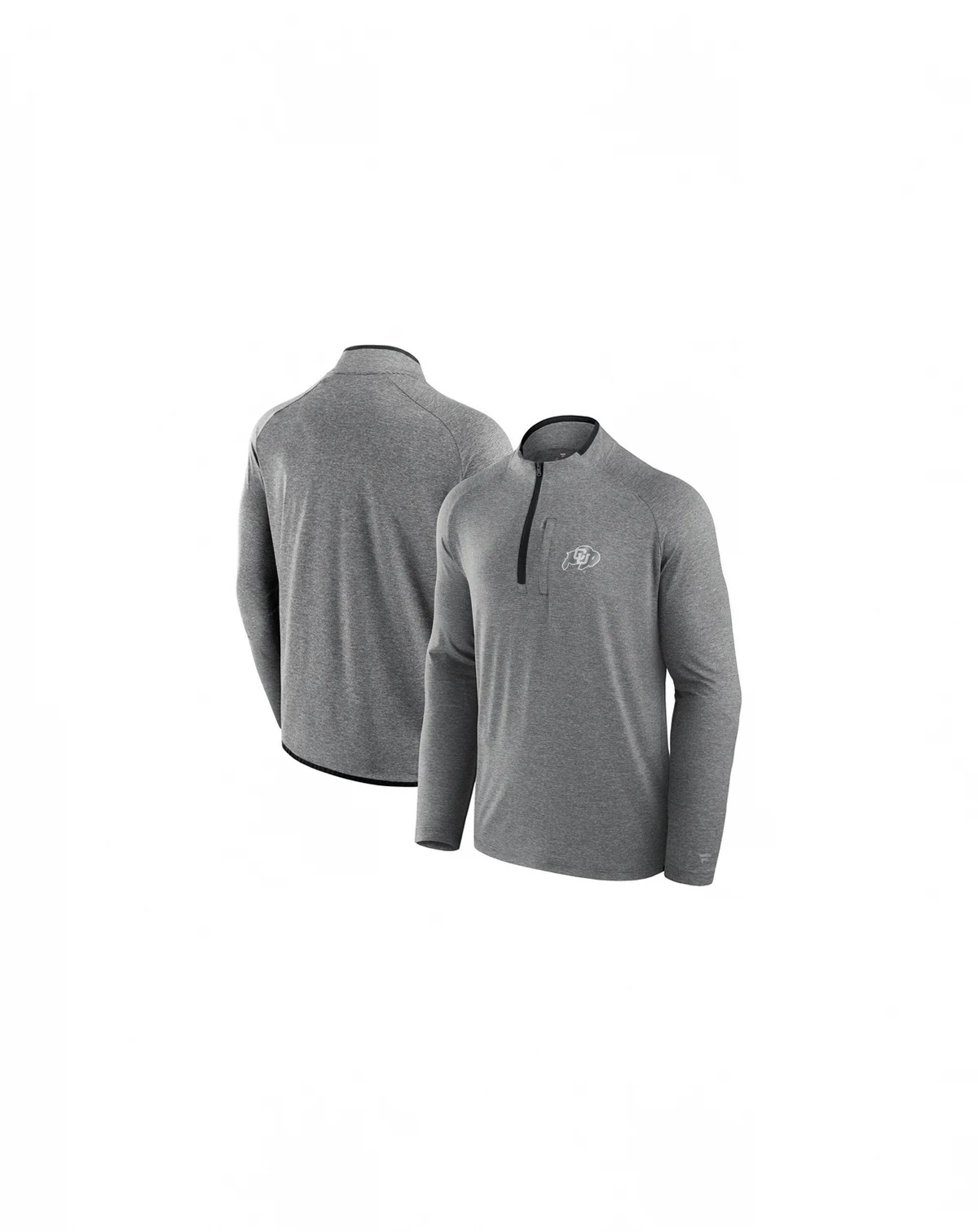 Men's Black Colorado Buffaloes Mock Neck Half-Zip Pullover Jacket