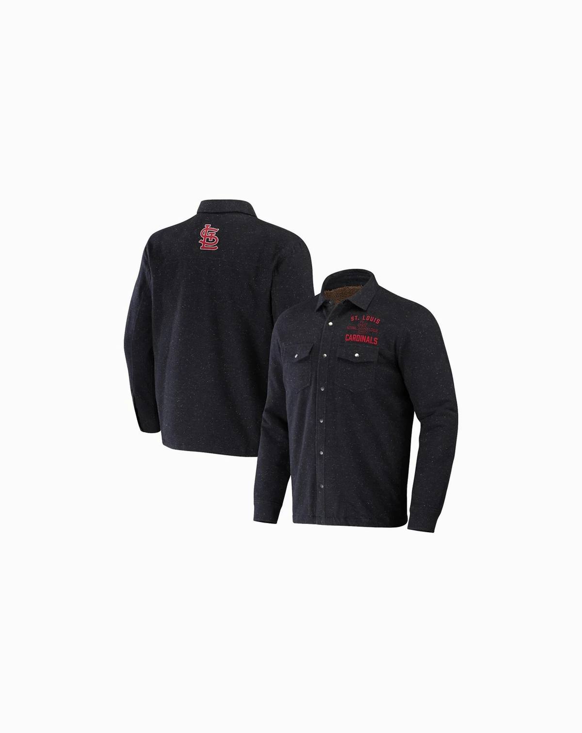 Men's Black St. Louis Cardinals Ringstop Full-Snap Shacket