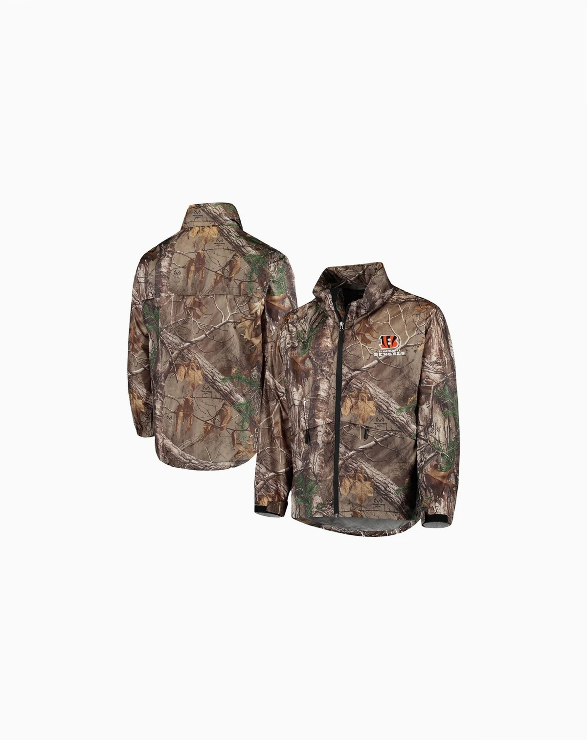 Men's Realtree Camo Cincinnati Bengals Circle Sportsman Water-Resistant Packable Full-Zip Jacket