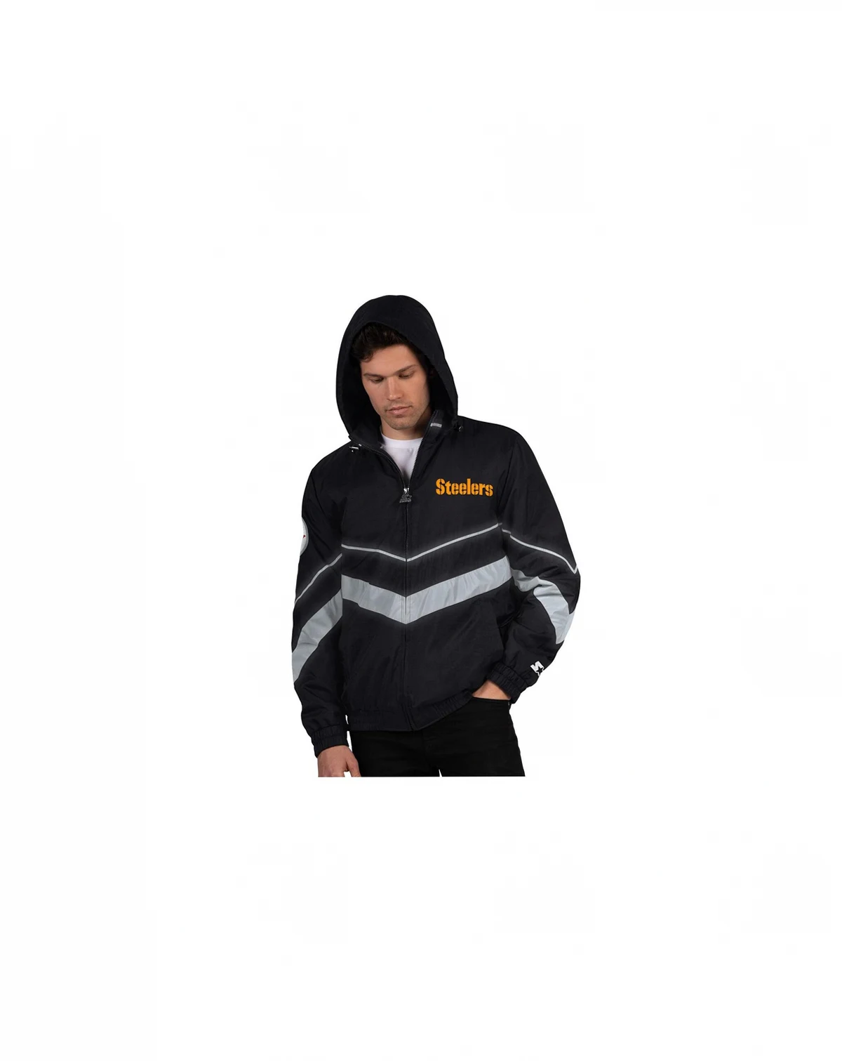 Men's Black/Gold Pittsburgh Steelers Thursday Night Gridiron Full-Zip Jacket