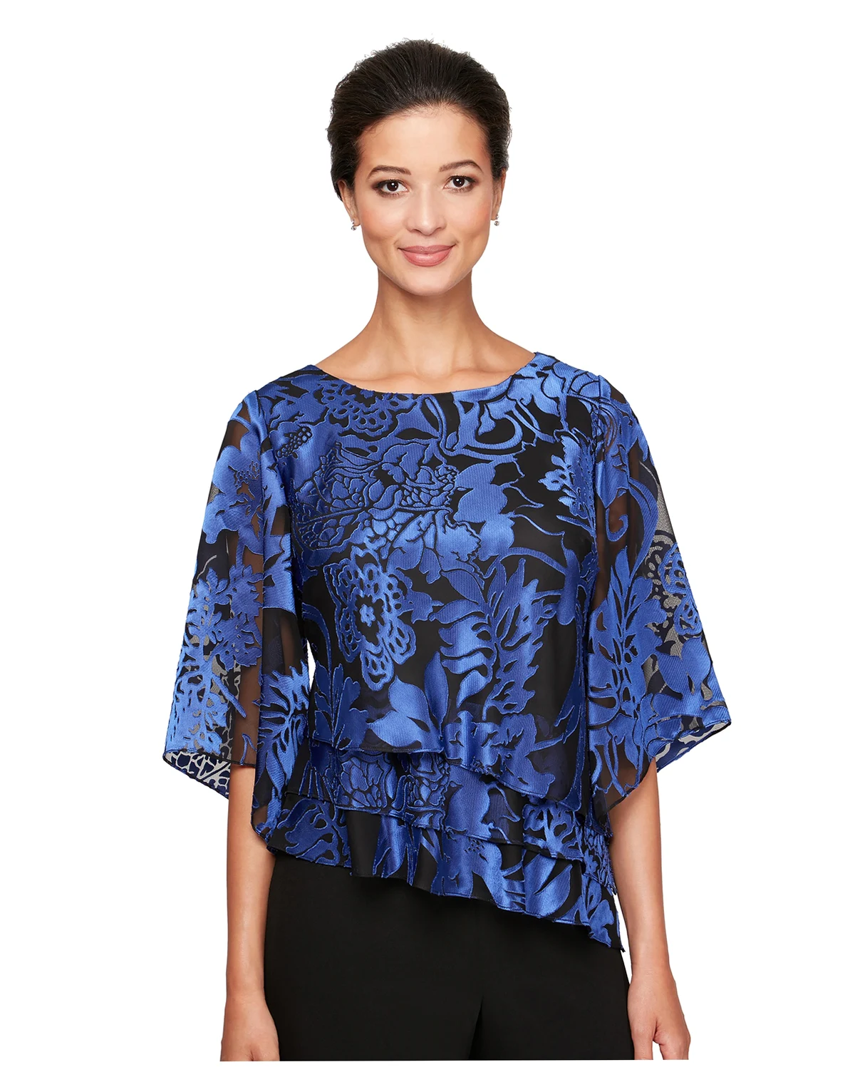 Women's Printed Tiered Blouse