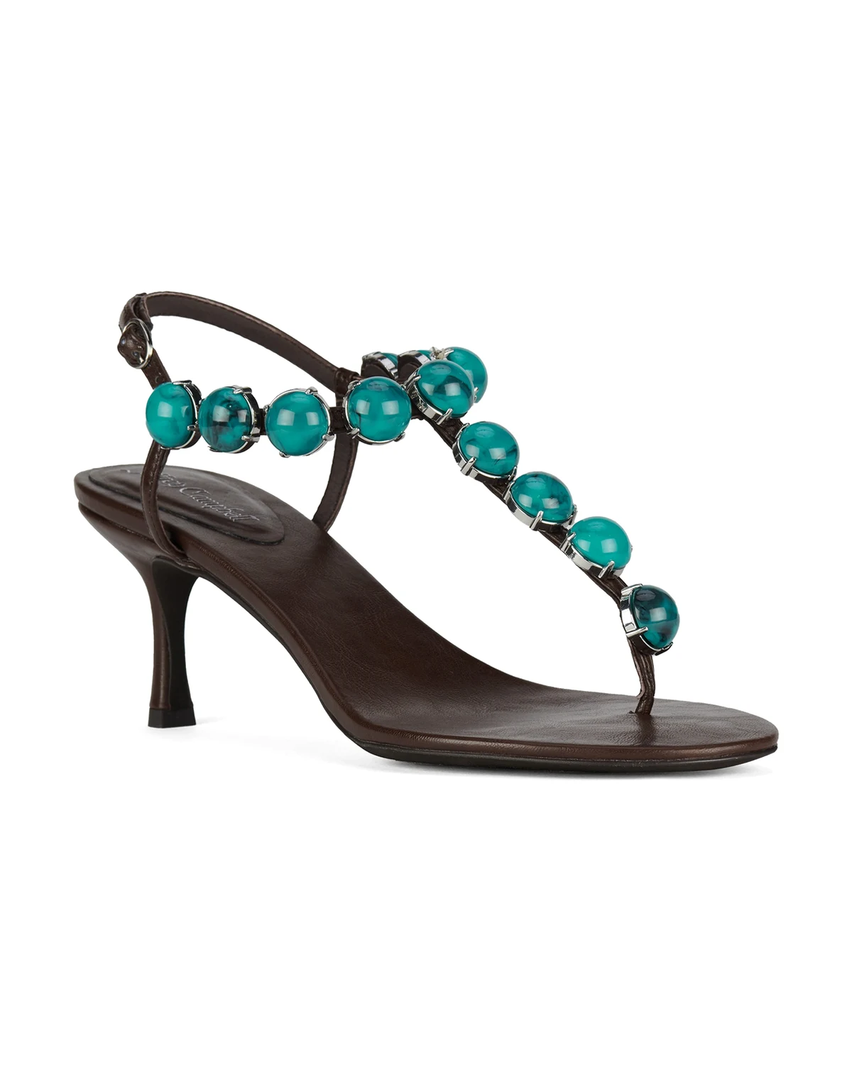 Women's Gemstone Embellished Thong Dress Sandals