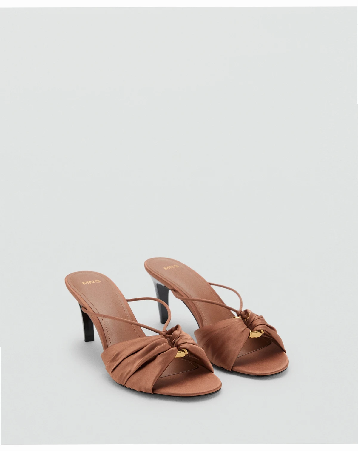 Women's Metallic Embellishment Satin High-Heeled Sandals