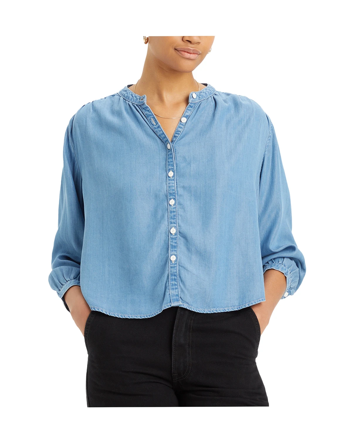 Women's Lilah Button-Front 3/4-Sleeve Blouse