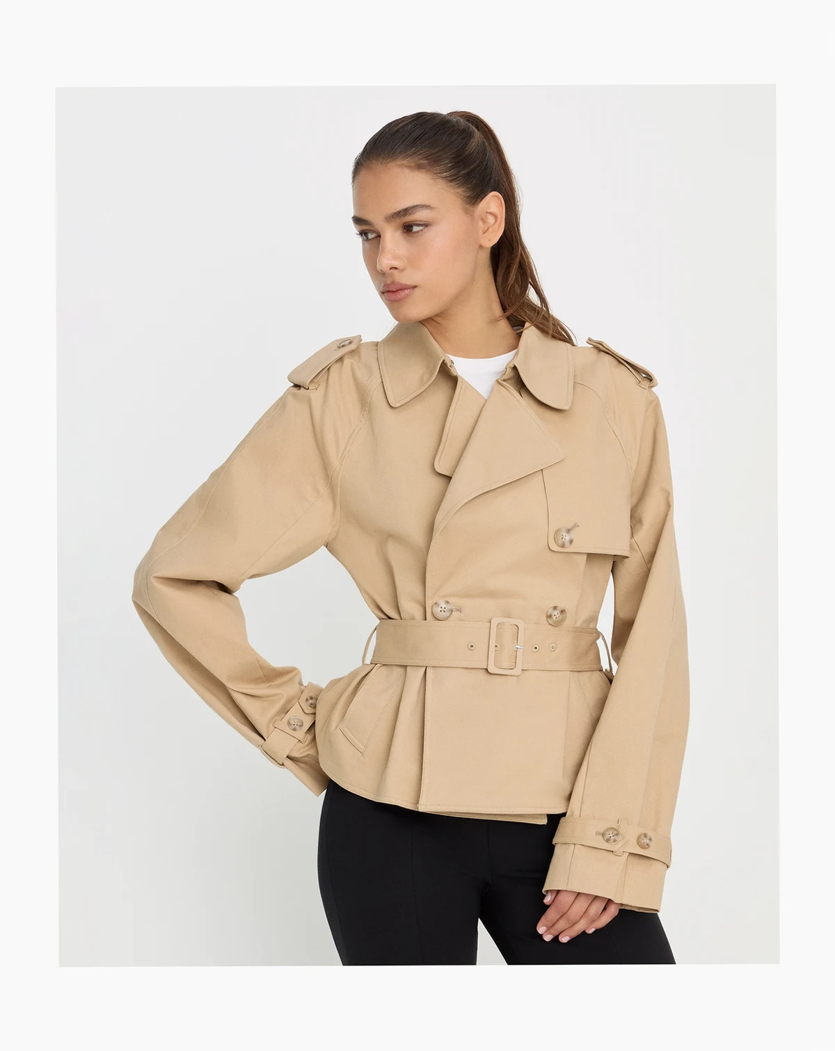 Women's Cropped Trench Jacket