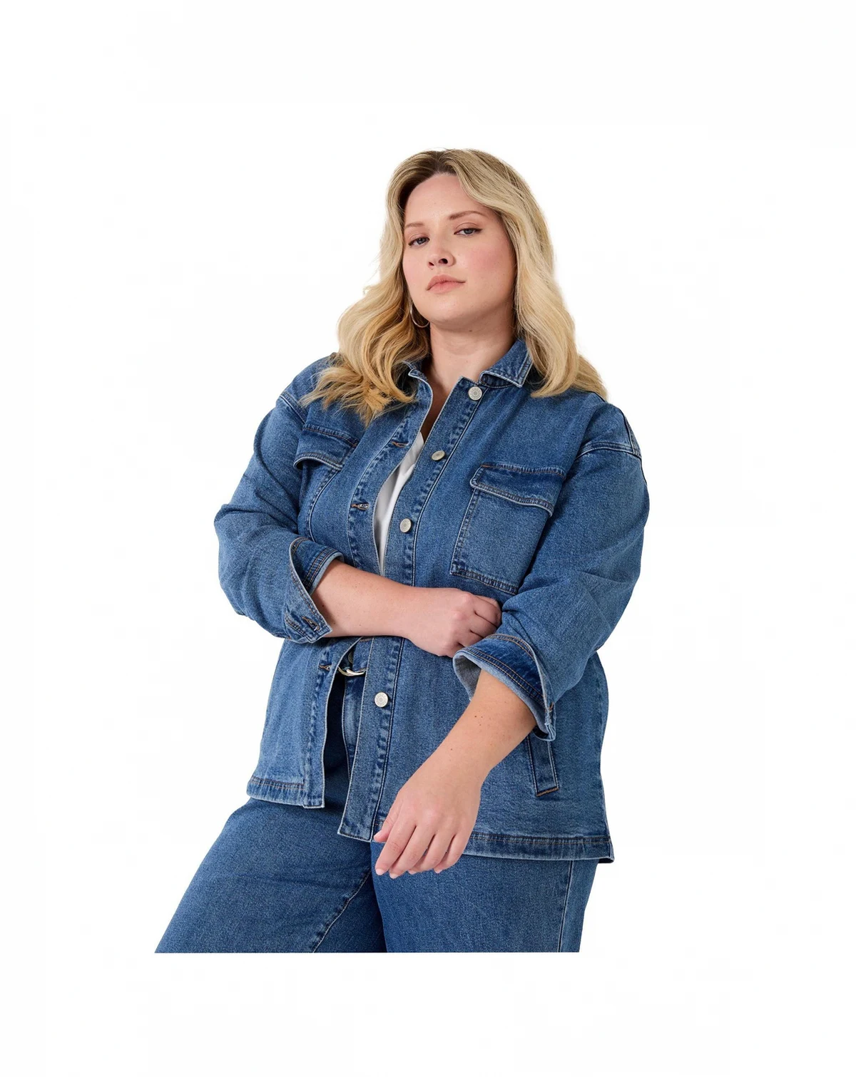 Women's June + Vie Denim Utility Jacket & coats