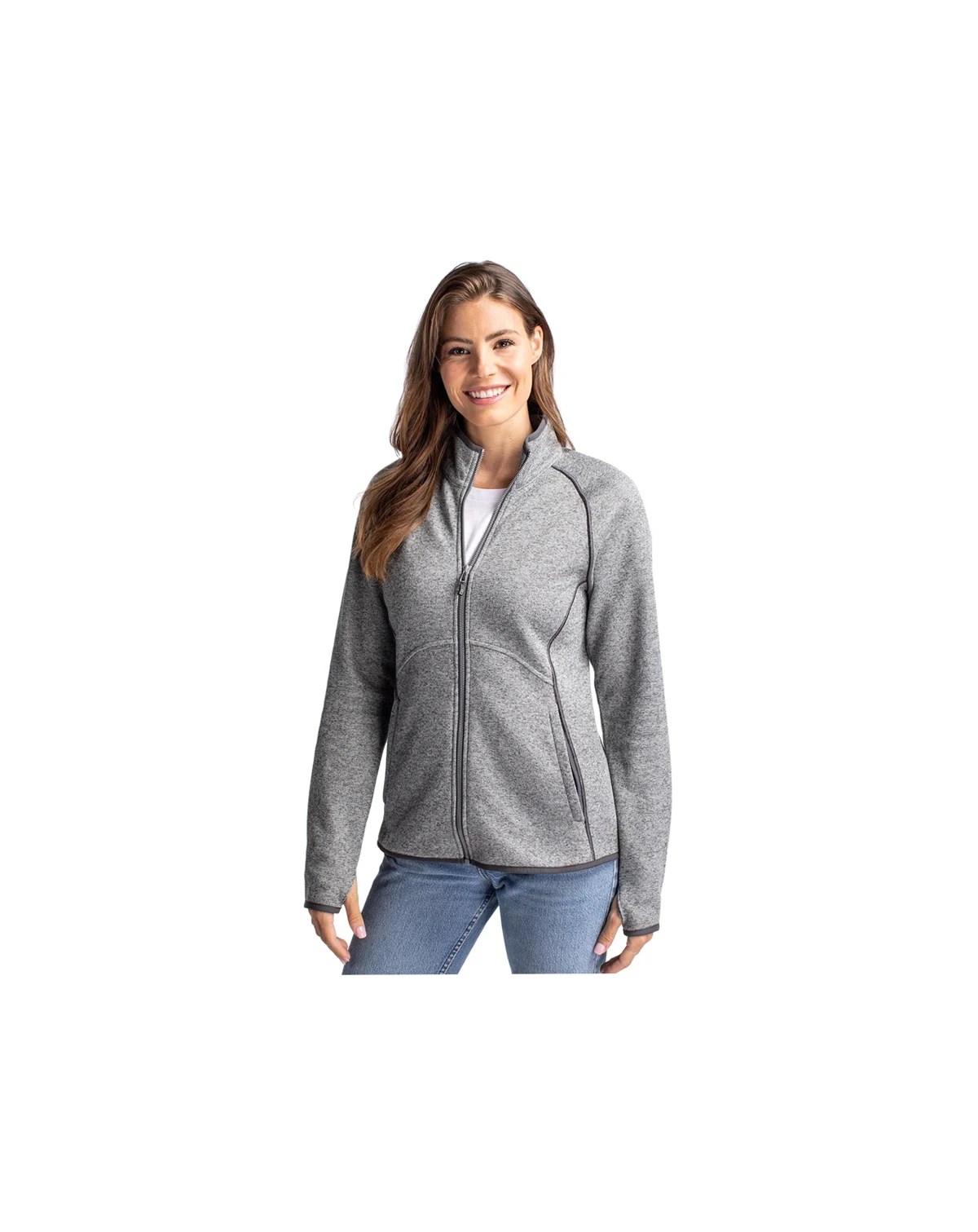 Mainsail Sweater-Knit Womens Full Zip Jacket