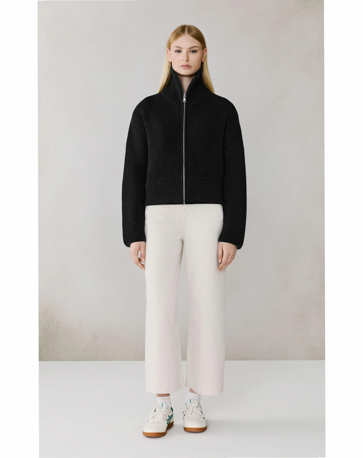 Womens Noelle Wool Blend Cropped Cardigan