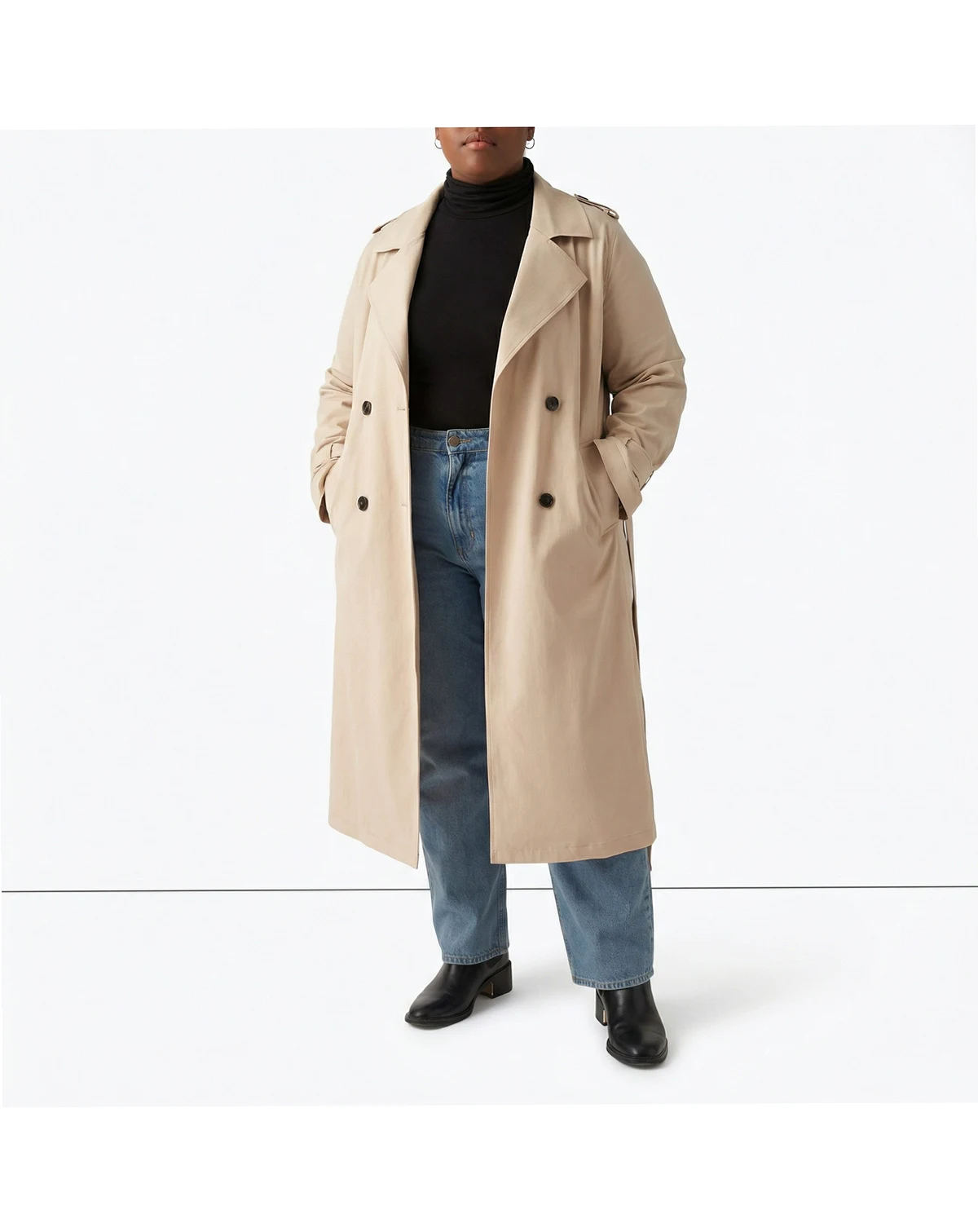 Plus Size Park Soft Trench