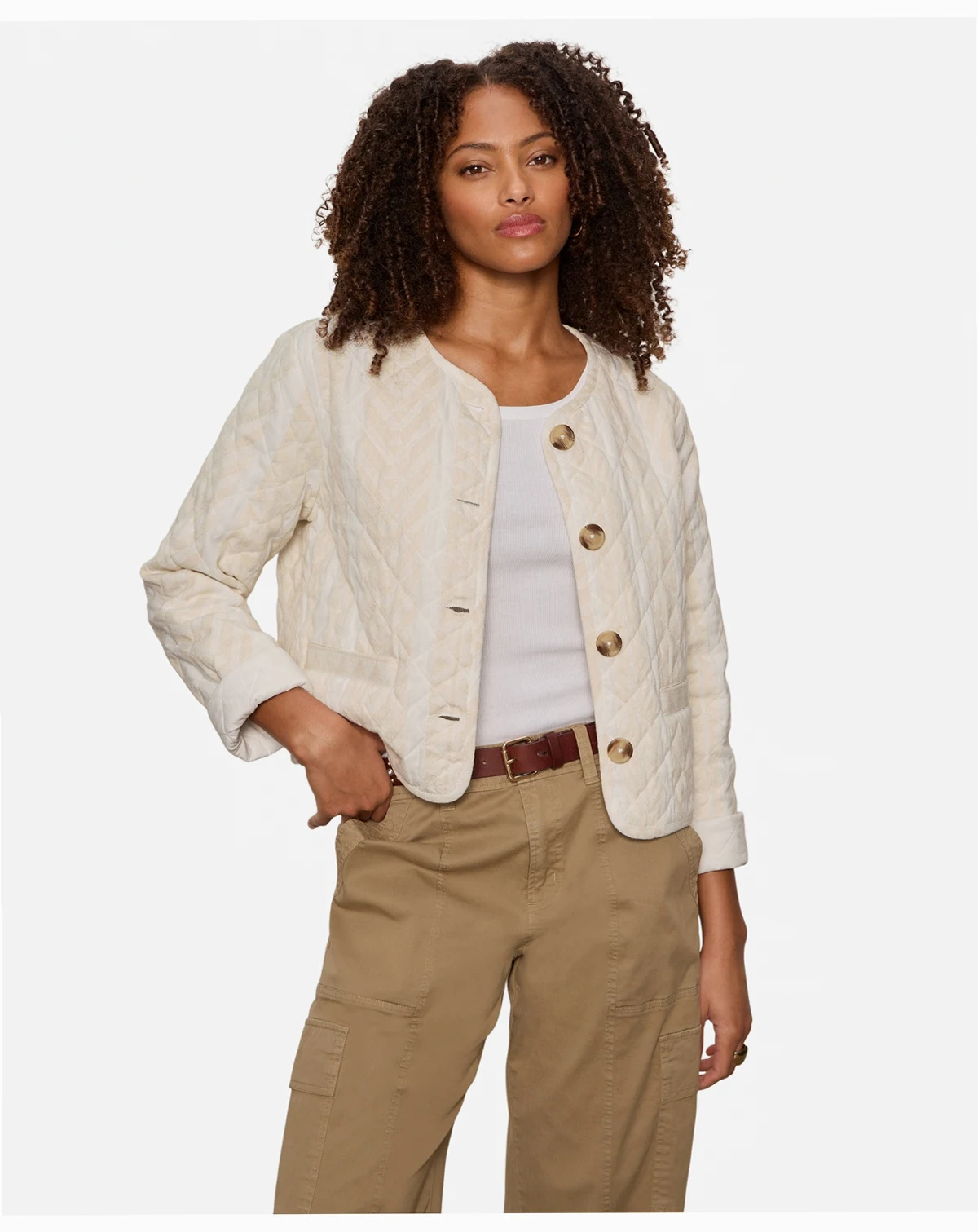 Women's Crafted Coco Quilted Button-Front Jacket