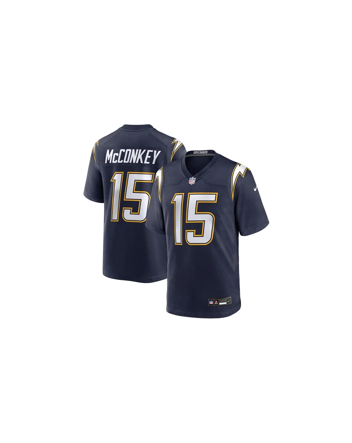 Men's Ladd McConkey Navy Los Angeles Chargers Alternate Super Chargers Game Player Jersey