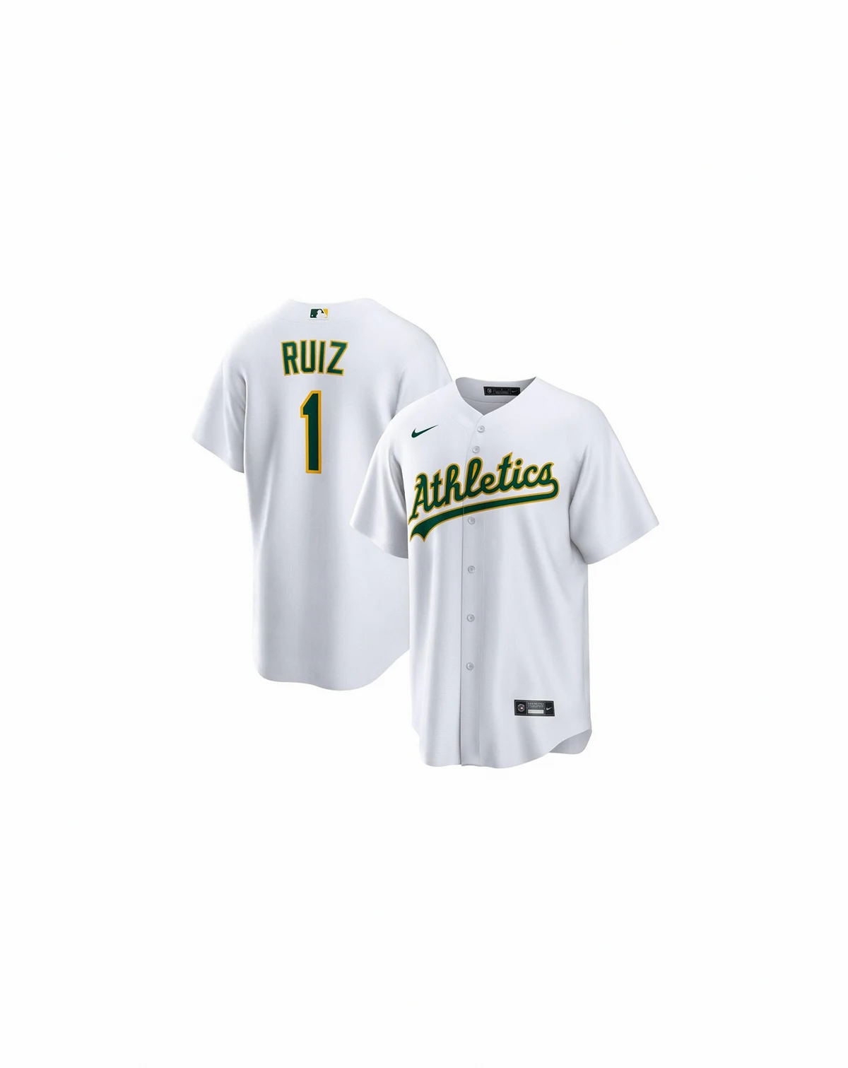 Men's Esteury Ruiz White Oakland Athletics Home Replica Jersey