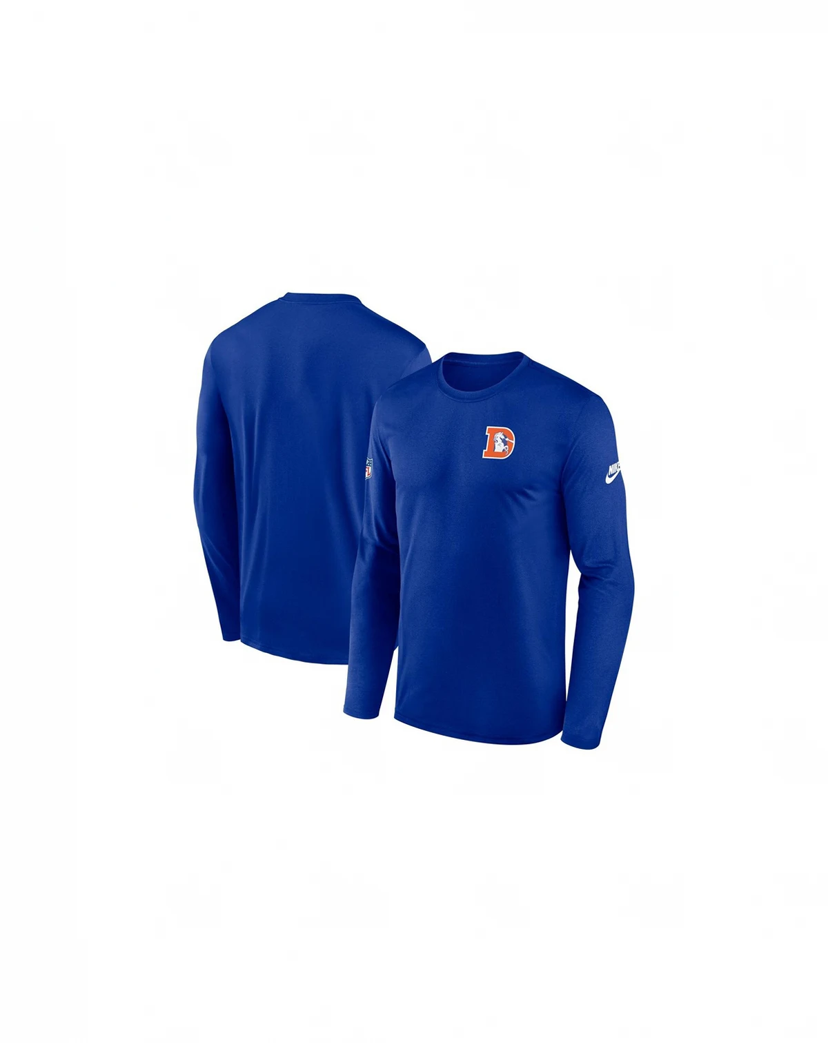 Men's Royal Denver Broncos Legend Small Logo Performance Long Sleeve T-Shirt