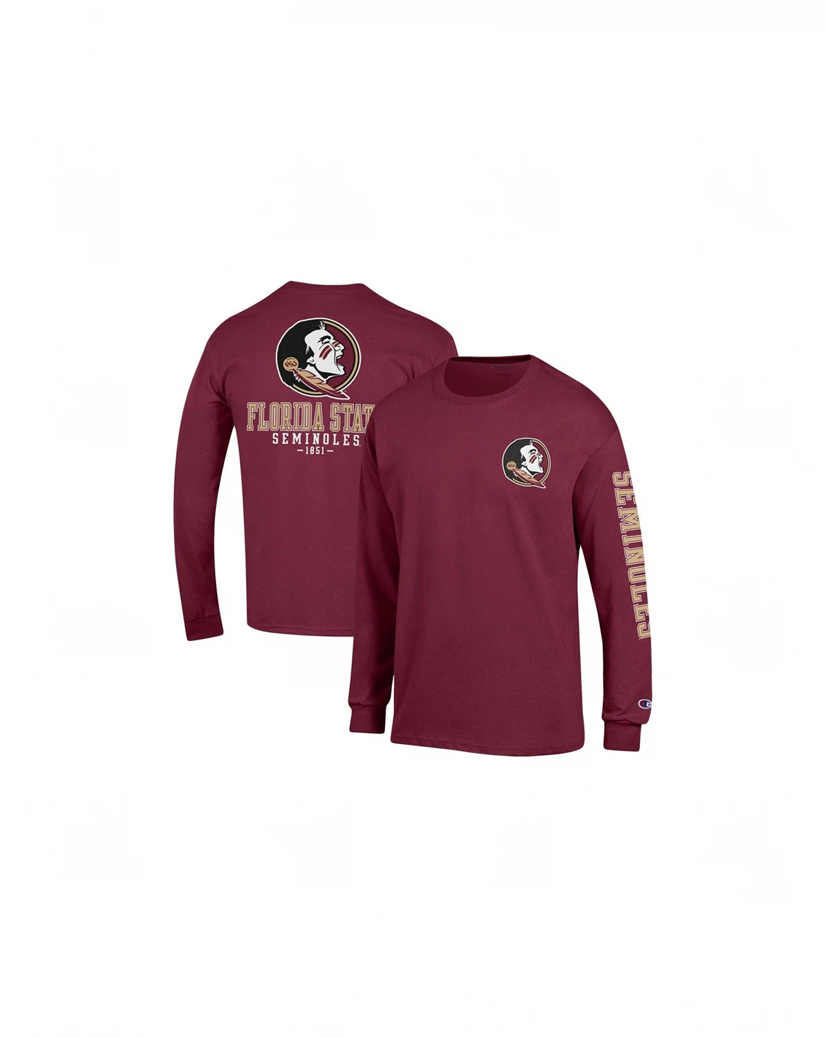 Men's Garnet Florida State Seminoles Team Stack Long Sleeve T-shirt