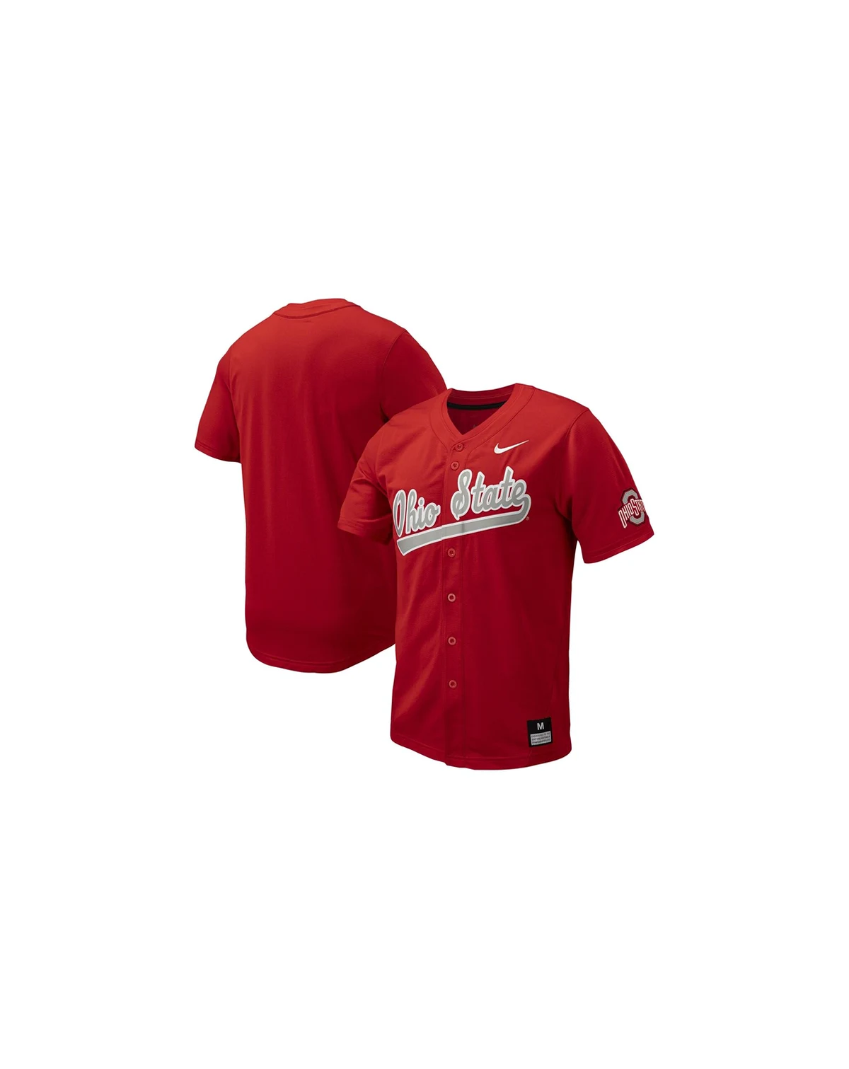Men's Ohio State Buckeyes Replica Full-Button Baseball Jersey