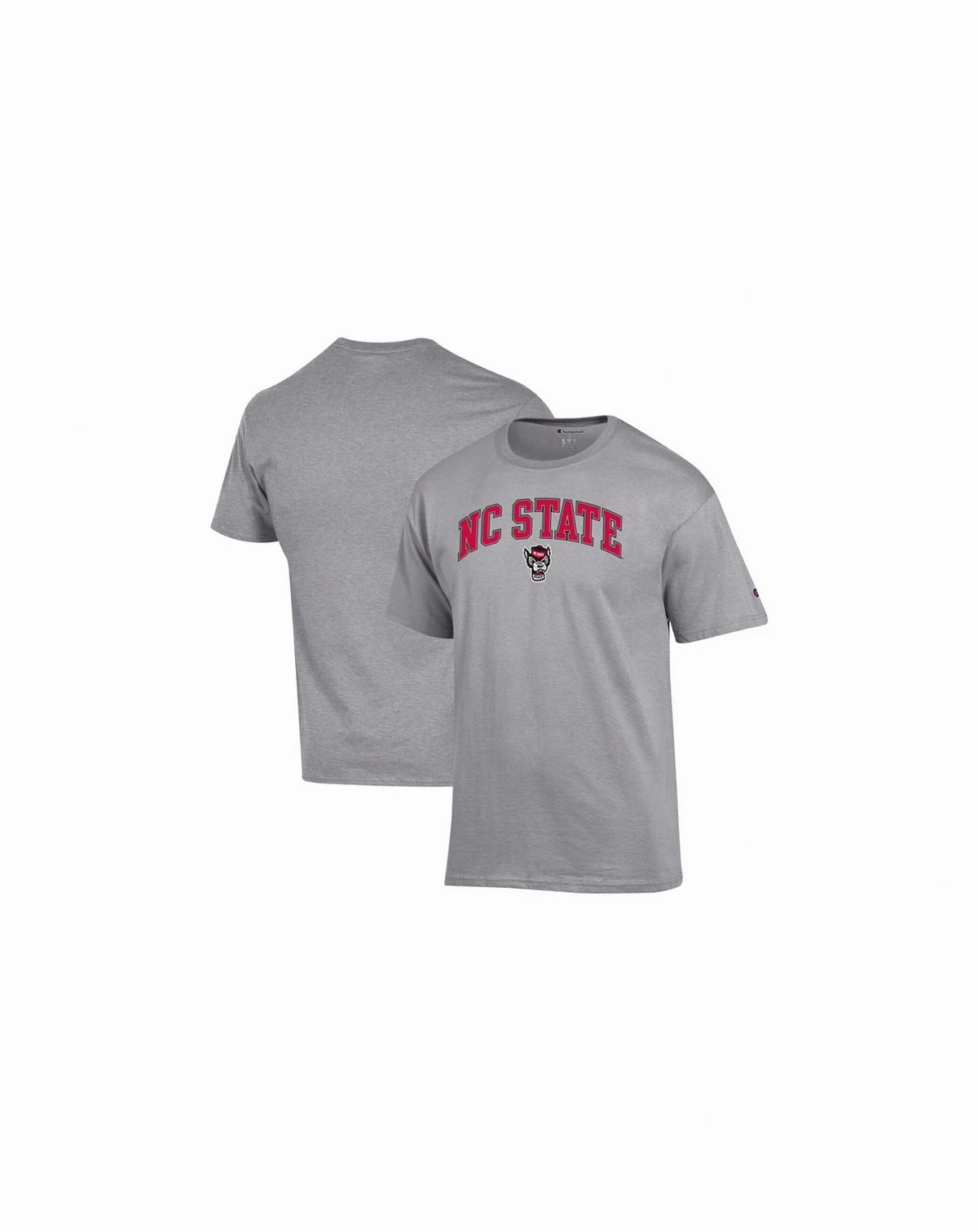 Men's Heather Gray NC State Wolfpack Arch Over Logo T-Shirt