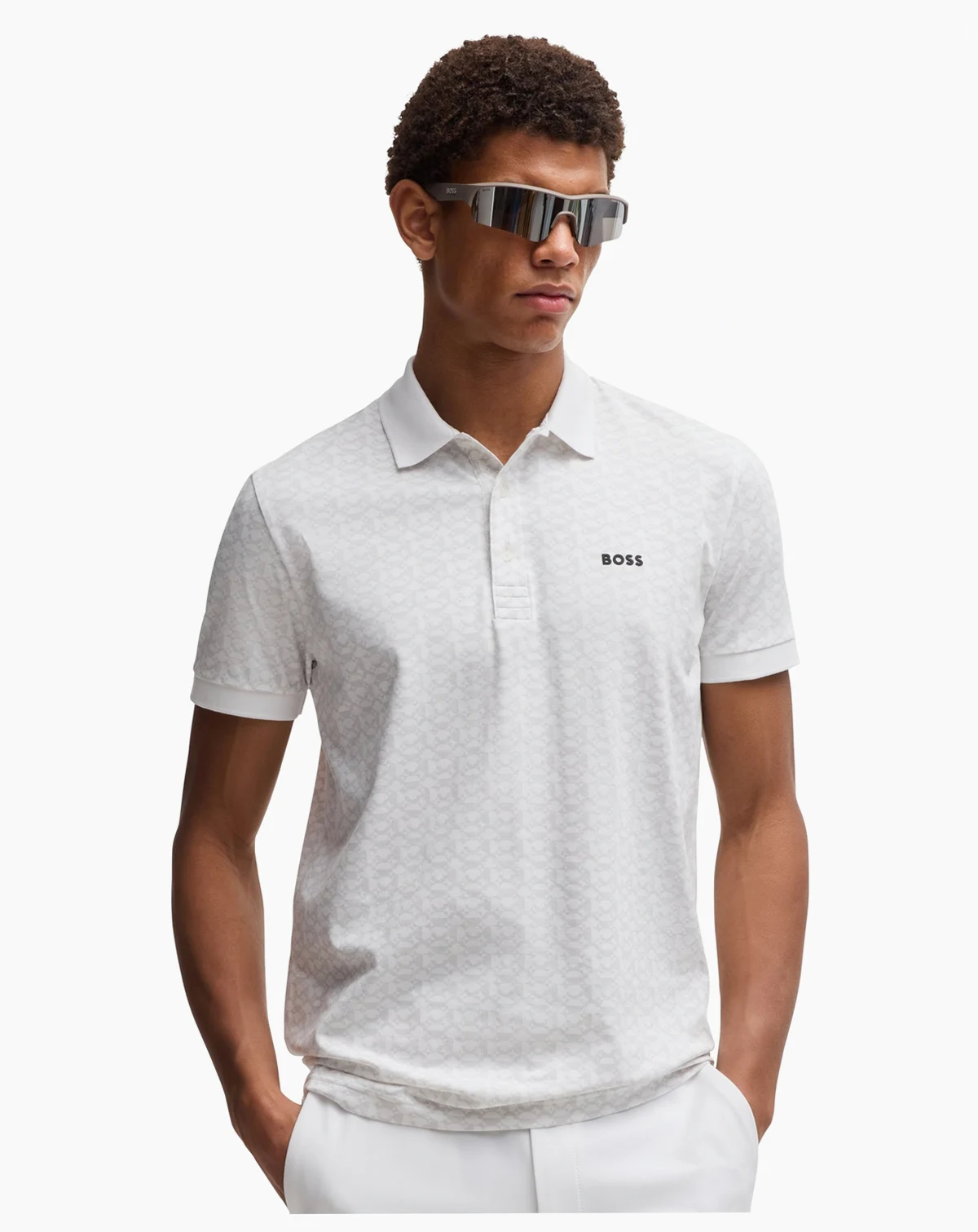 Men's Stretch Cotton Printed Paddy Polo Shirt