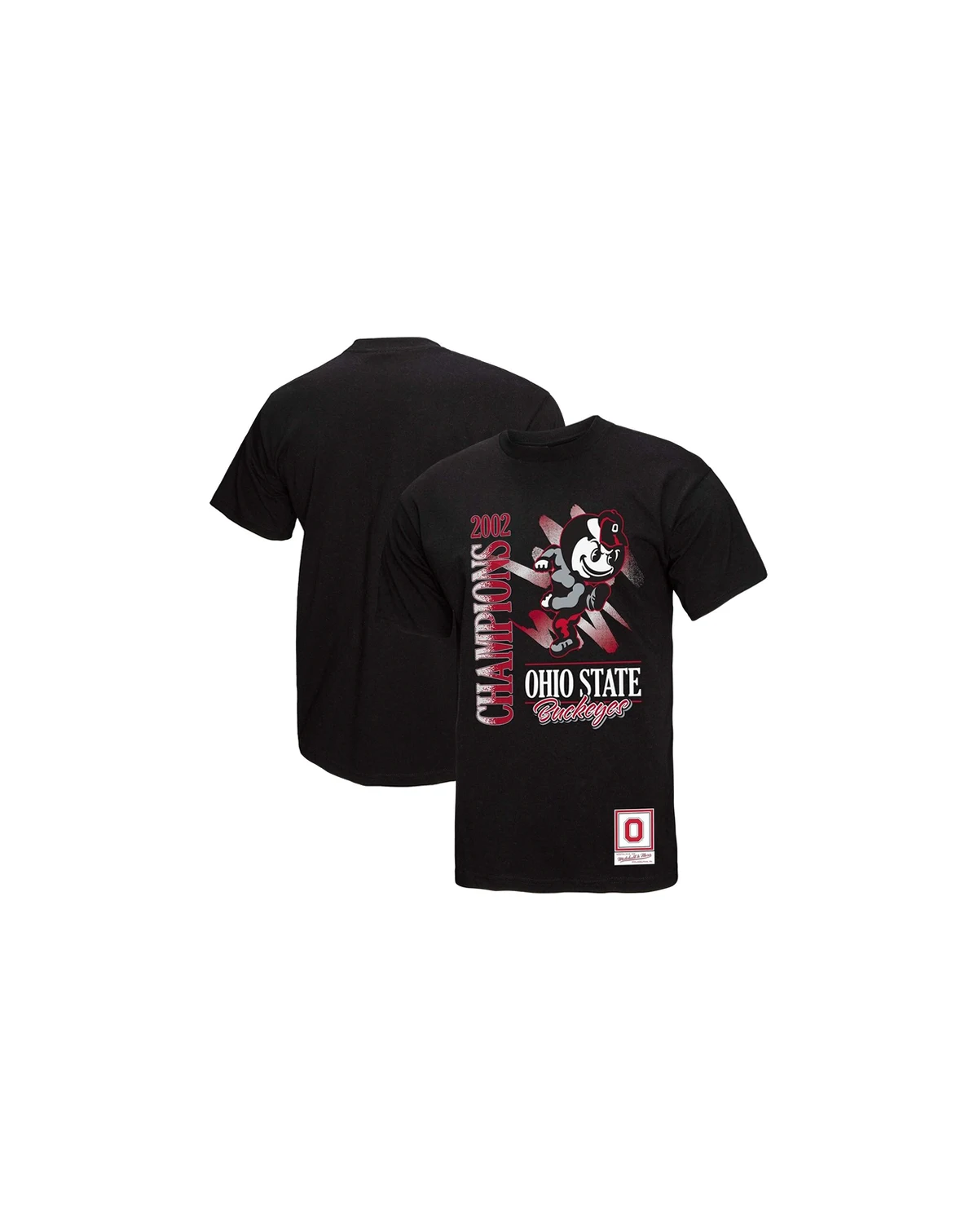 Men's Black Ohio State Buckeyes Retro Brush Mineral Wash T-Shirt