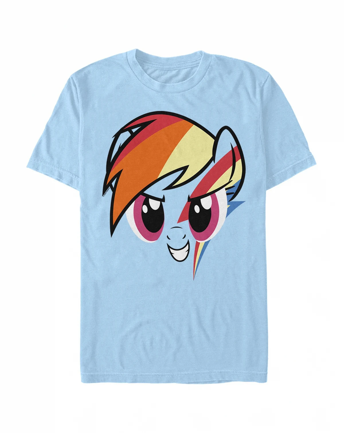 Men's Rainbow Dash Face Short Sleeve Crew T-shirt