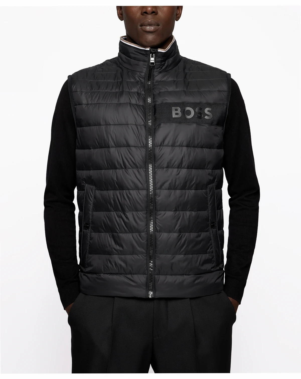 BOSS Men's Water-Repellent Padded Gilet