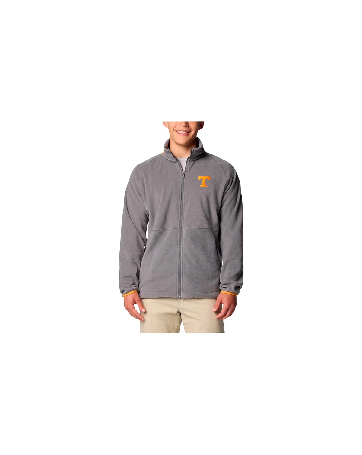 Men's Gray Tennessee Volunteers Big Tall Flanker IV Fleece Raglan Full-Zip Jacket