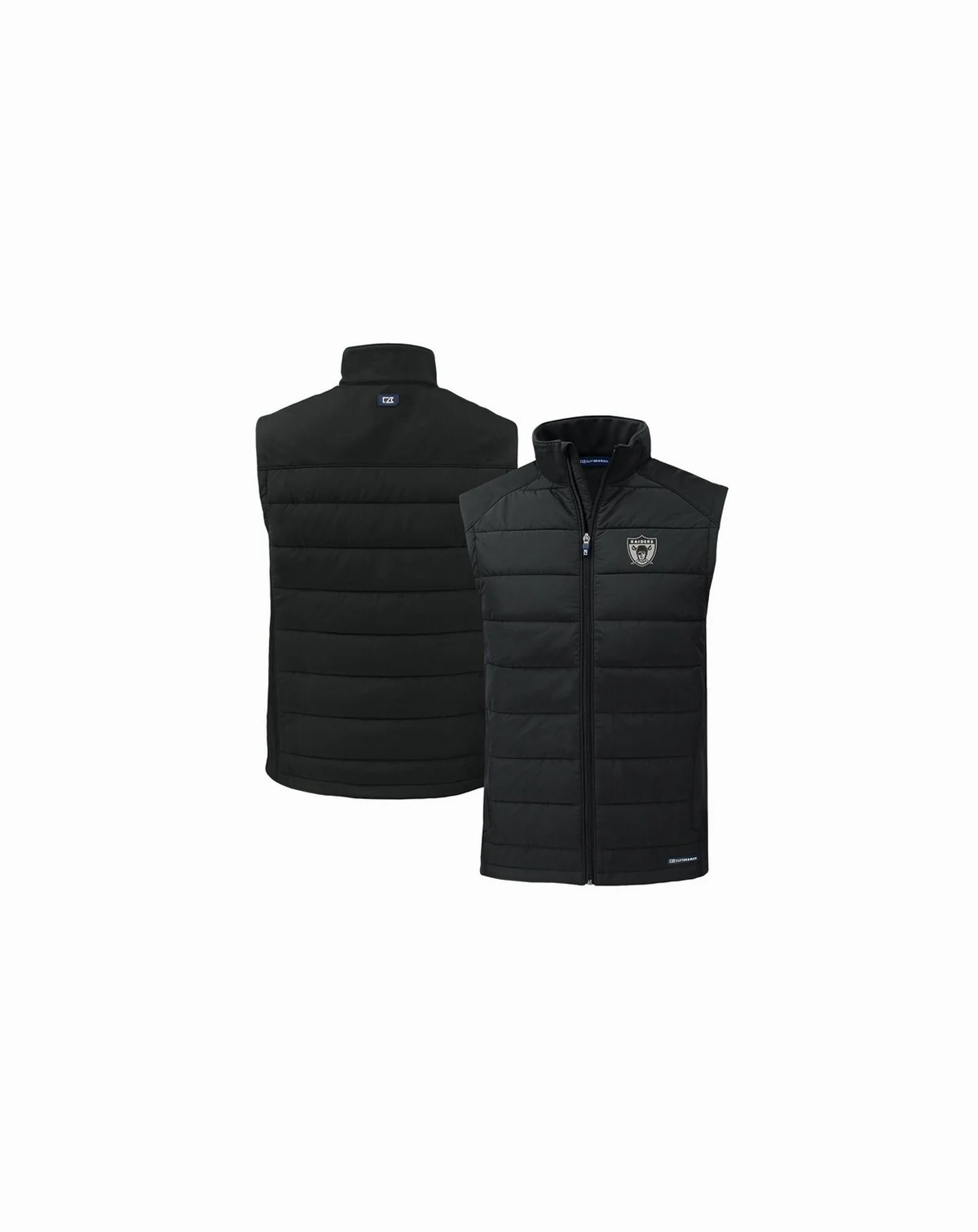 Men's Black Las Vegas Raiders Throwback Evoke Hybrid Eco Softshell Full-Zip Vest