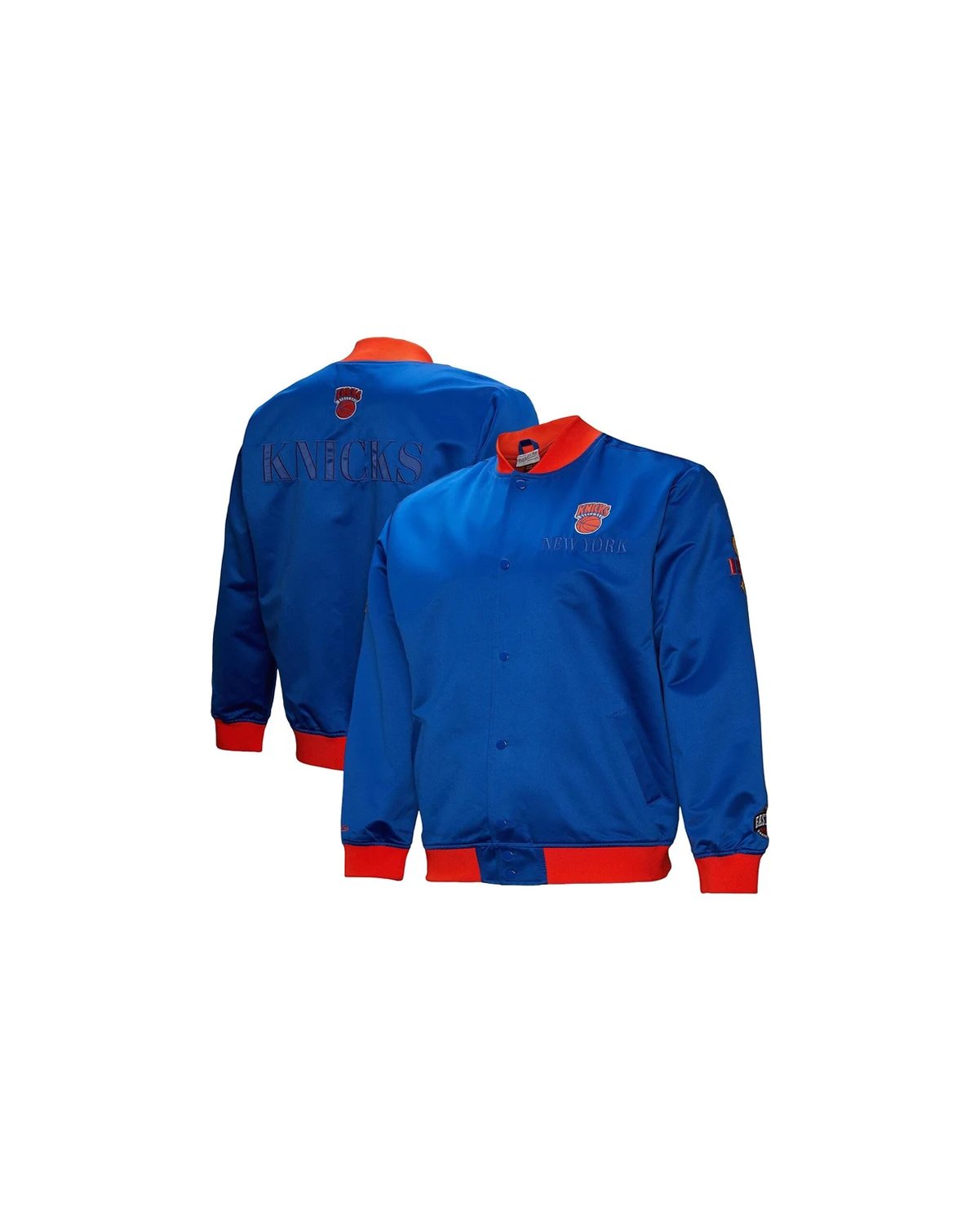 Men's Blue New York Knicks Hardwood Classics Team OG 3.0 Lightweight Satin Full-Snap Jacket