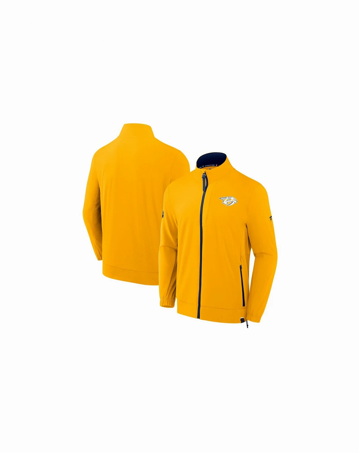 Men's Gold Nashville Predators Authentic Pro Rink Coaches Full-Zip Jacket