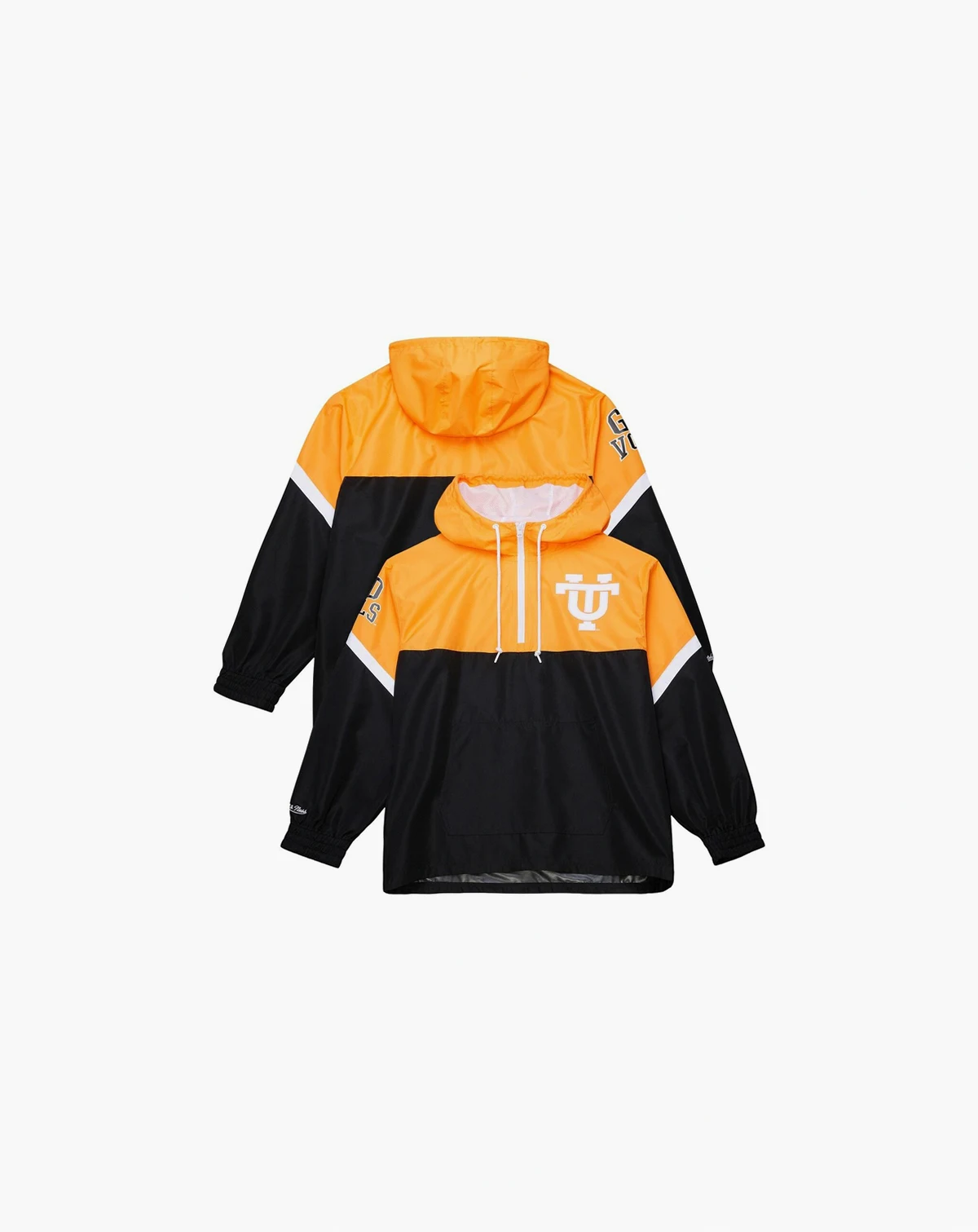 Men's Tennessee Orange/Black Tennessee Volunteers Tie Breaker Logo Vintage Lightweight Anorak Half-Zip Windbreaker