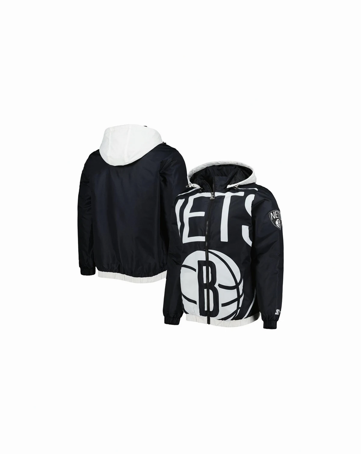 Men's Black Brooklyn Nets The Triple Double Full-Zip Hoodie Jacket