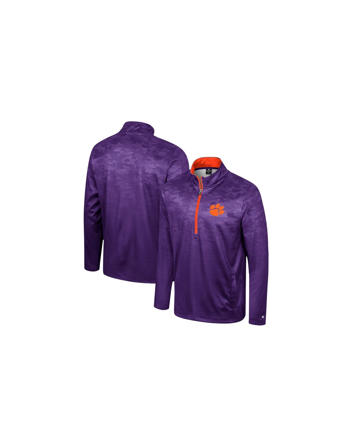 Men's Purple Clemson Tigers The Machine Half-Zip Jacket
