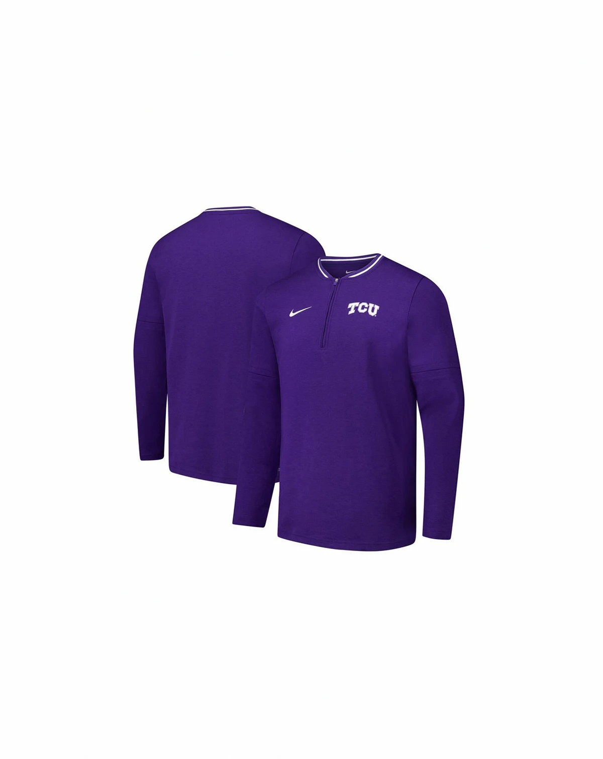 Men's Purple TCU Horned Frogs Coaches Quarter-Zip Jacket