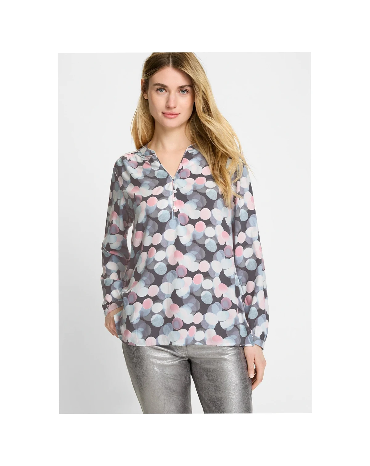 Women's Digital Dot Tunic Blouse