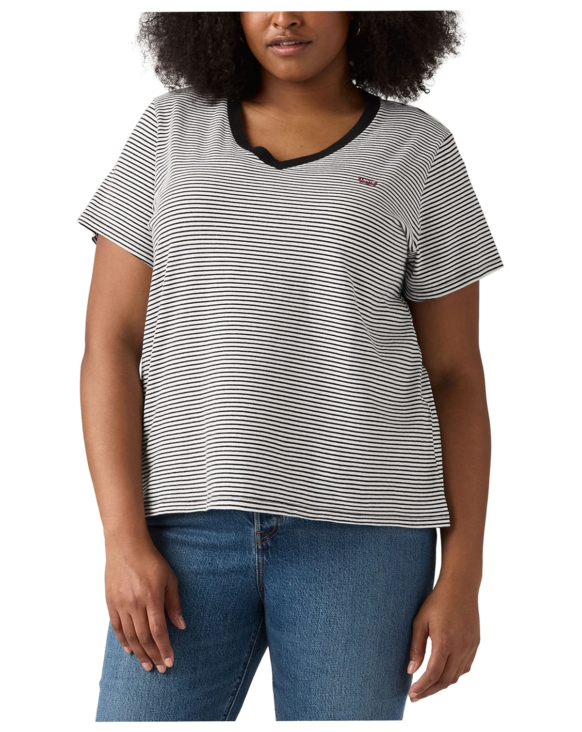 Plus Size Cotton Perfect V-Neck Tees