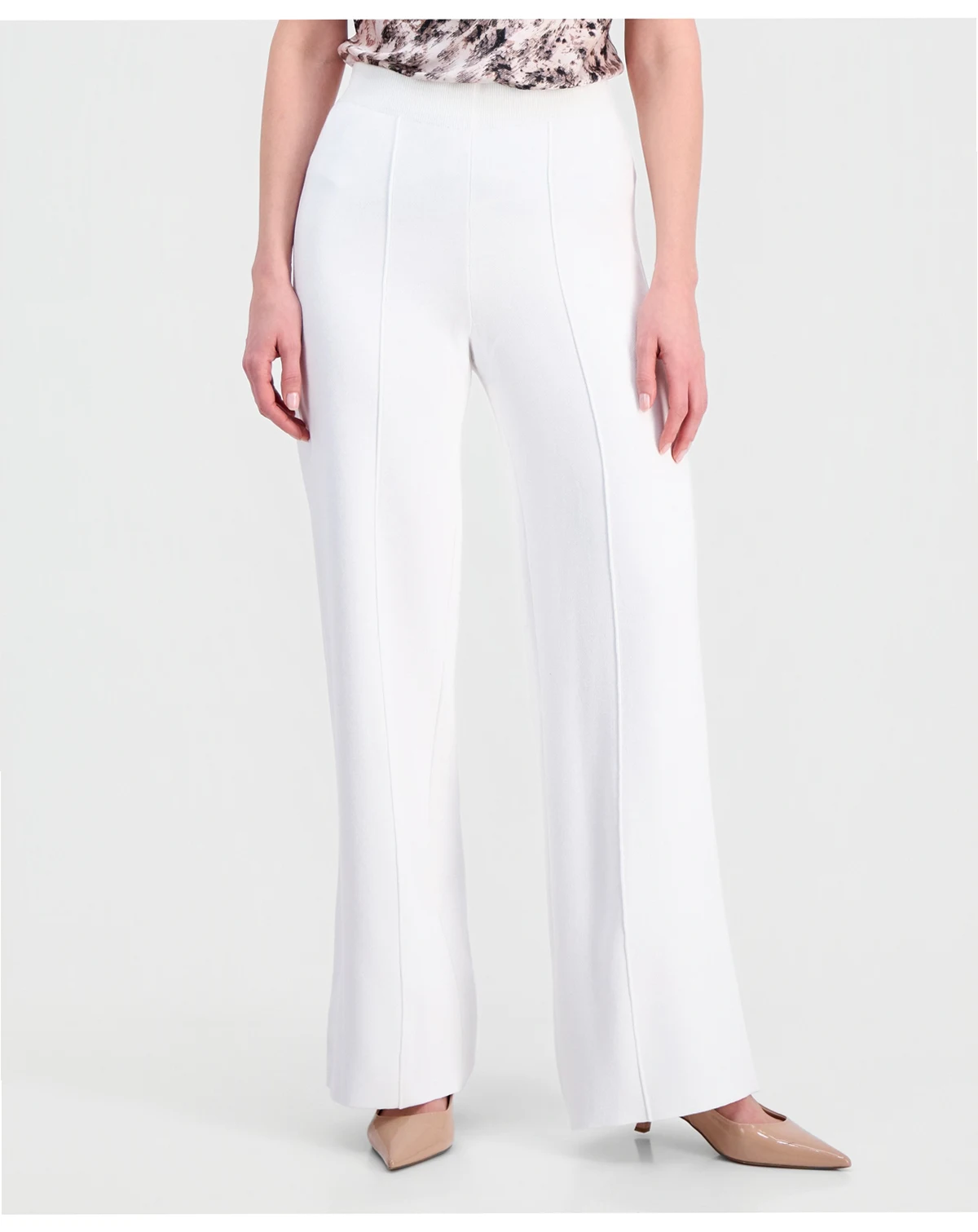 Petite Mid-Rise Straight-Leg Pants