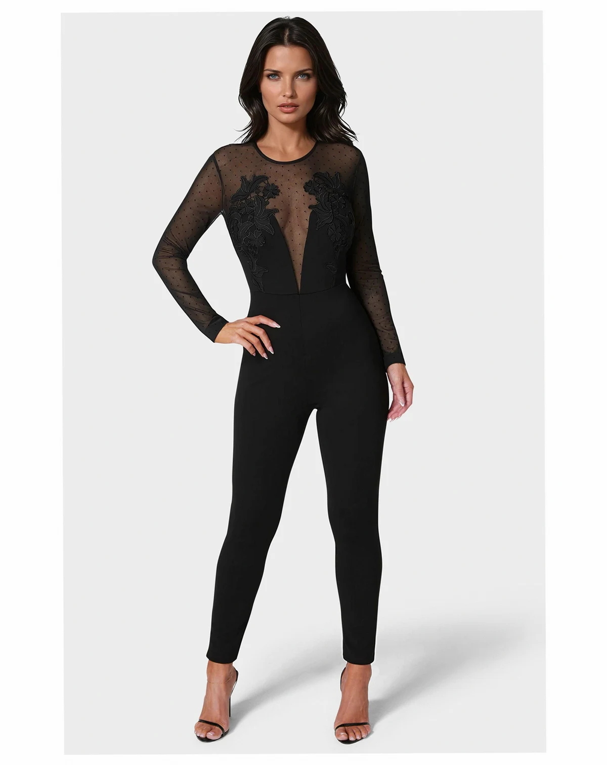 Women's Lace Applique Catsuit