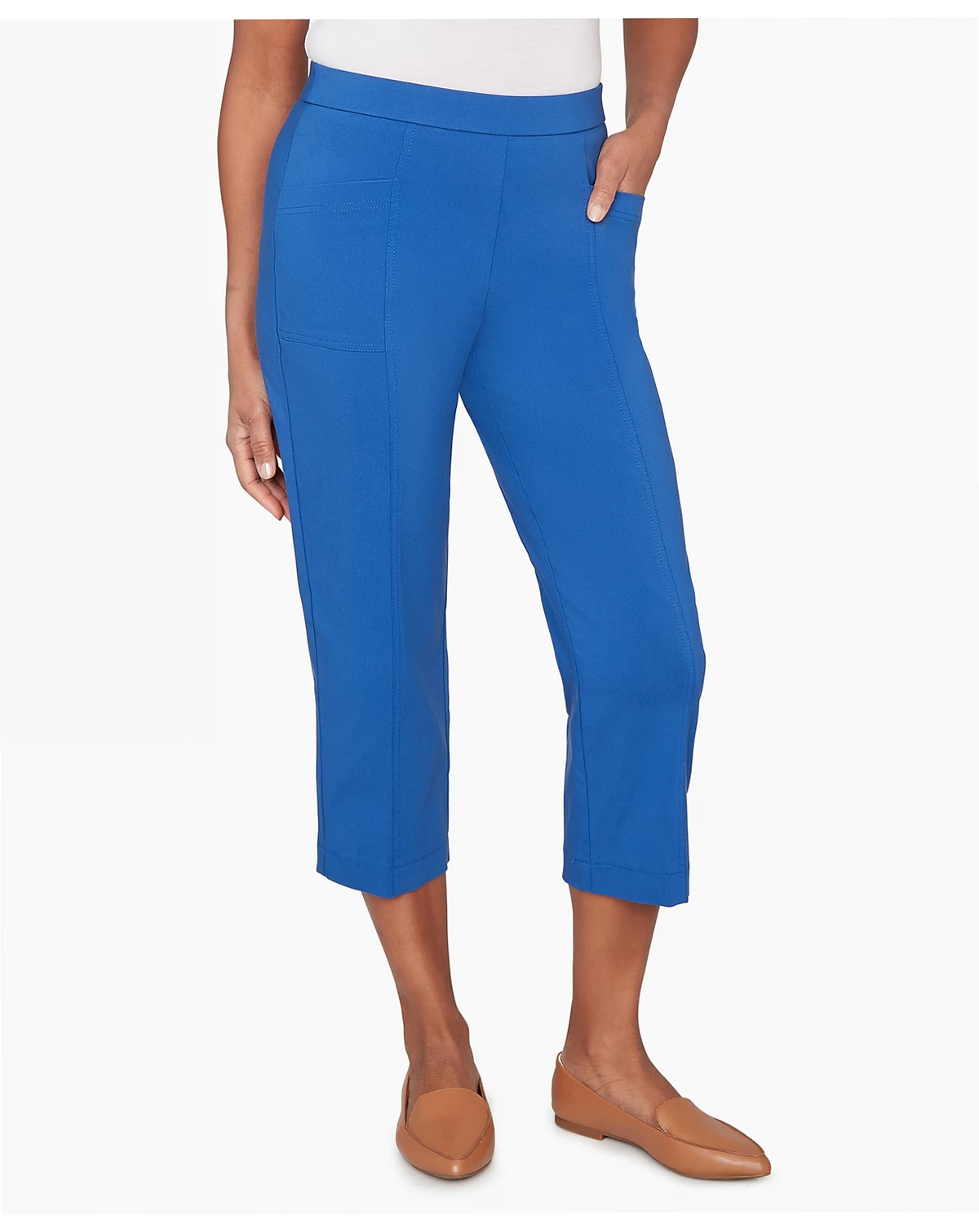 Women's  The Royal Treatment Relaxed Flat Front Patch Pocket Capri