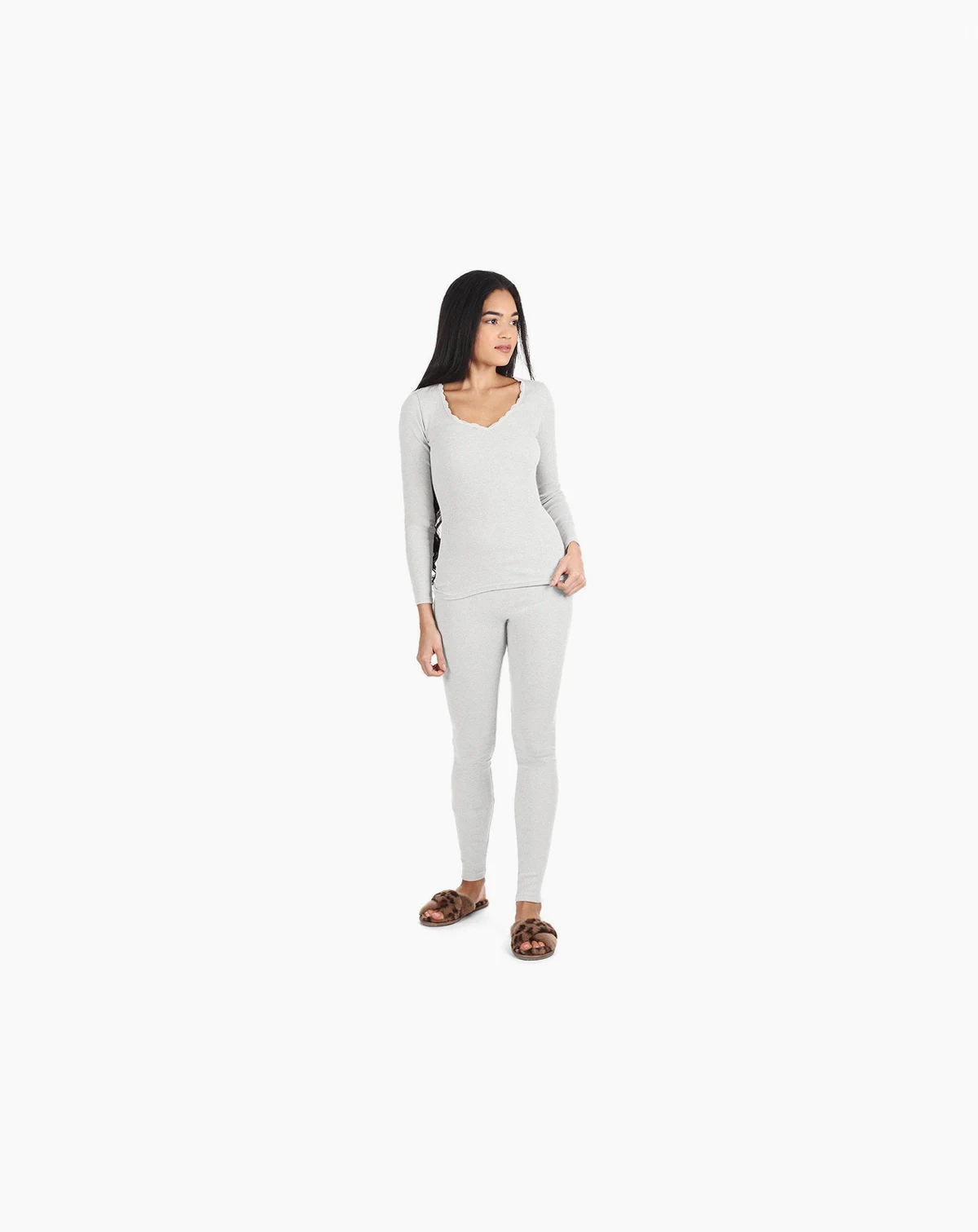Women's Organic Cotton Seamless Classic Ribbed Leggings