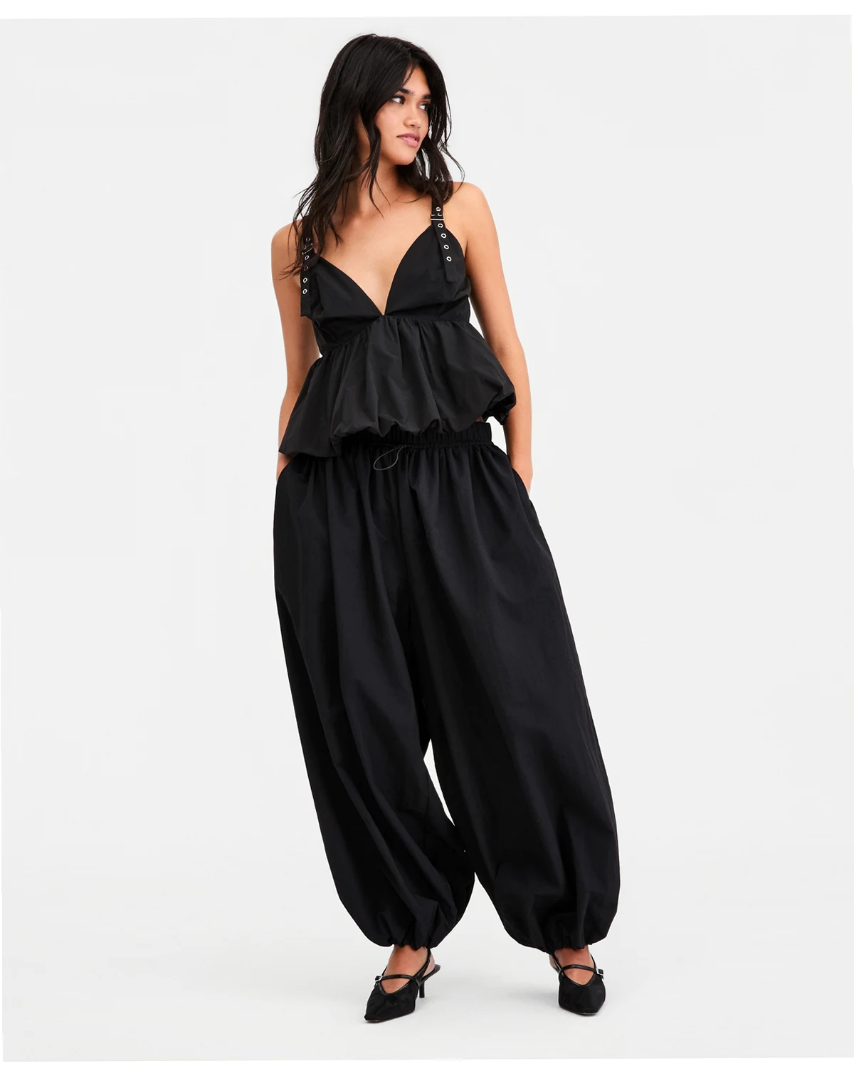 Women's Nylon Balloon Pants, Macy's Exclusive