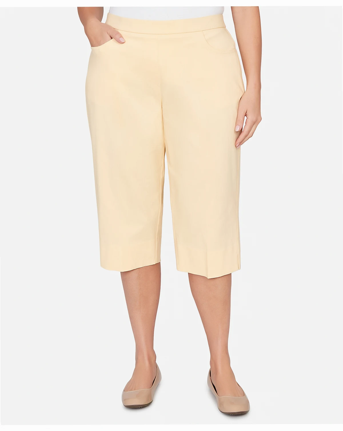 Plus Size Classic Pastel Millenium Allure Clamdigger Pants
