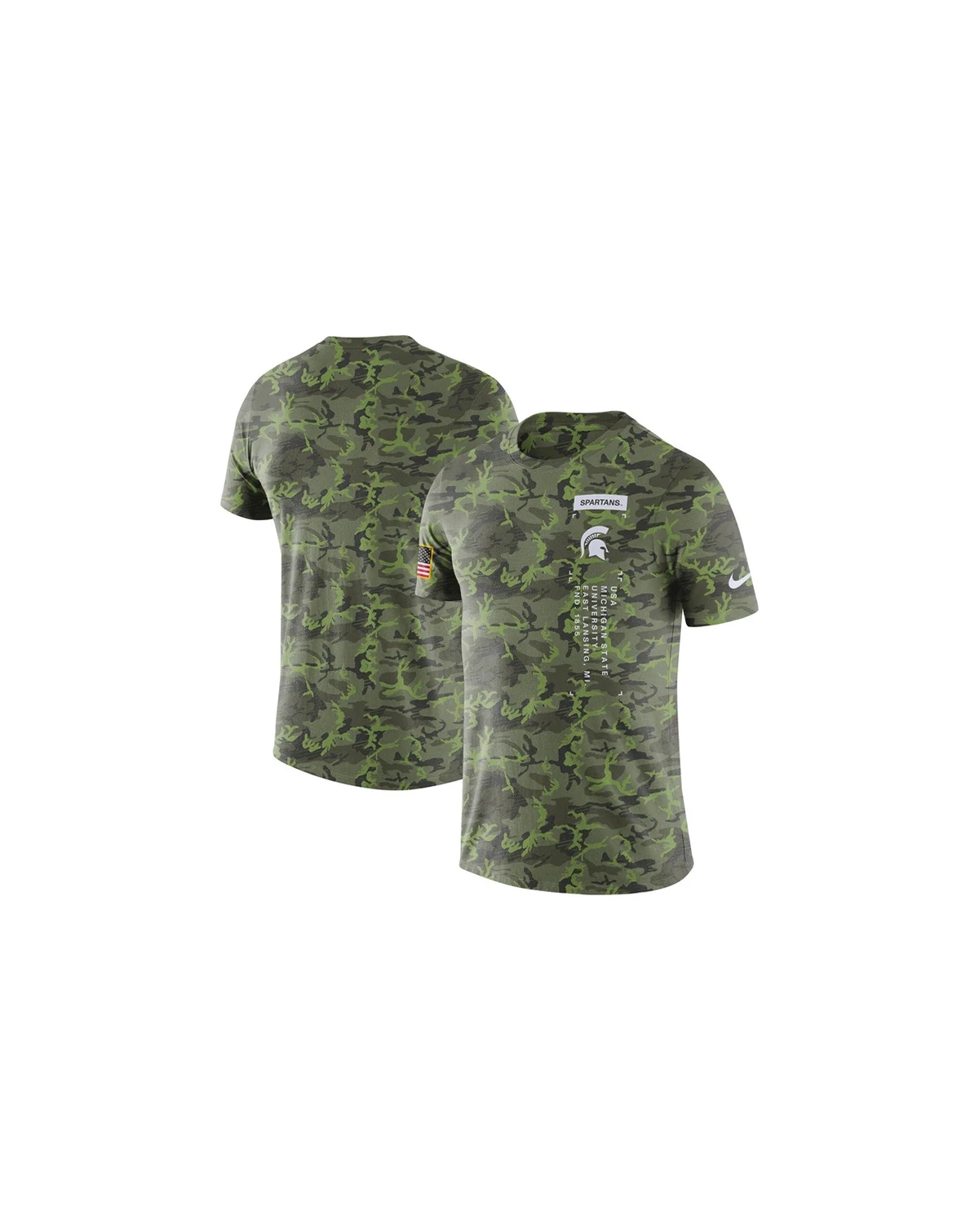 Men's Camo Michigan State Spartans Military-Inspired T-shirt