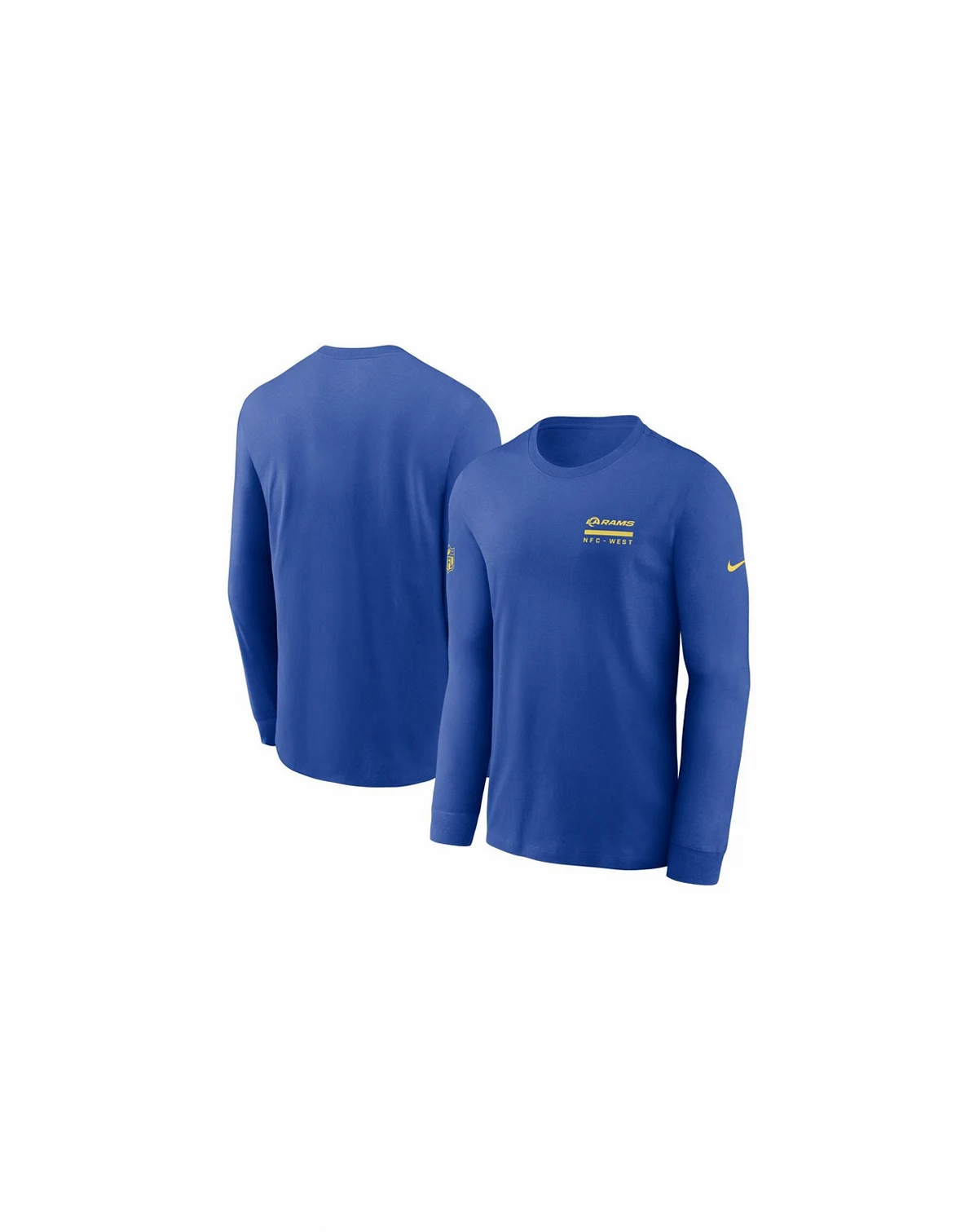 Men's Royal Los Angeles Rams Sideline Performance Long Sleeve T-Shirt
