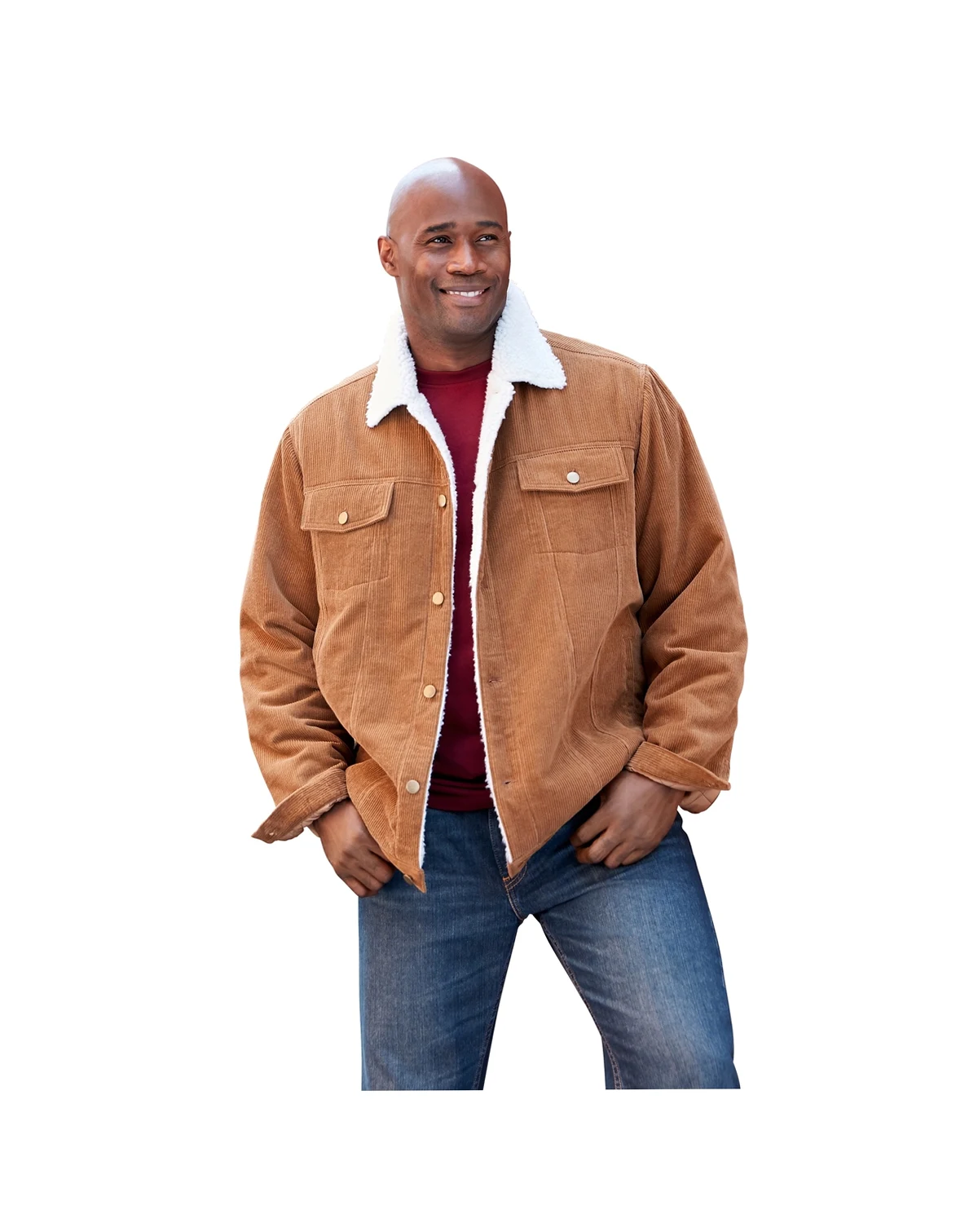 Big & Tall Sherpa-Lined Trucker Jacket