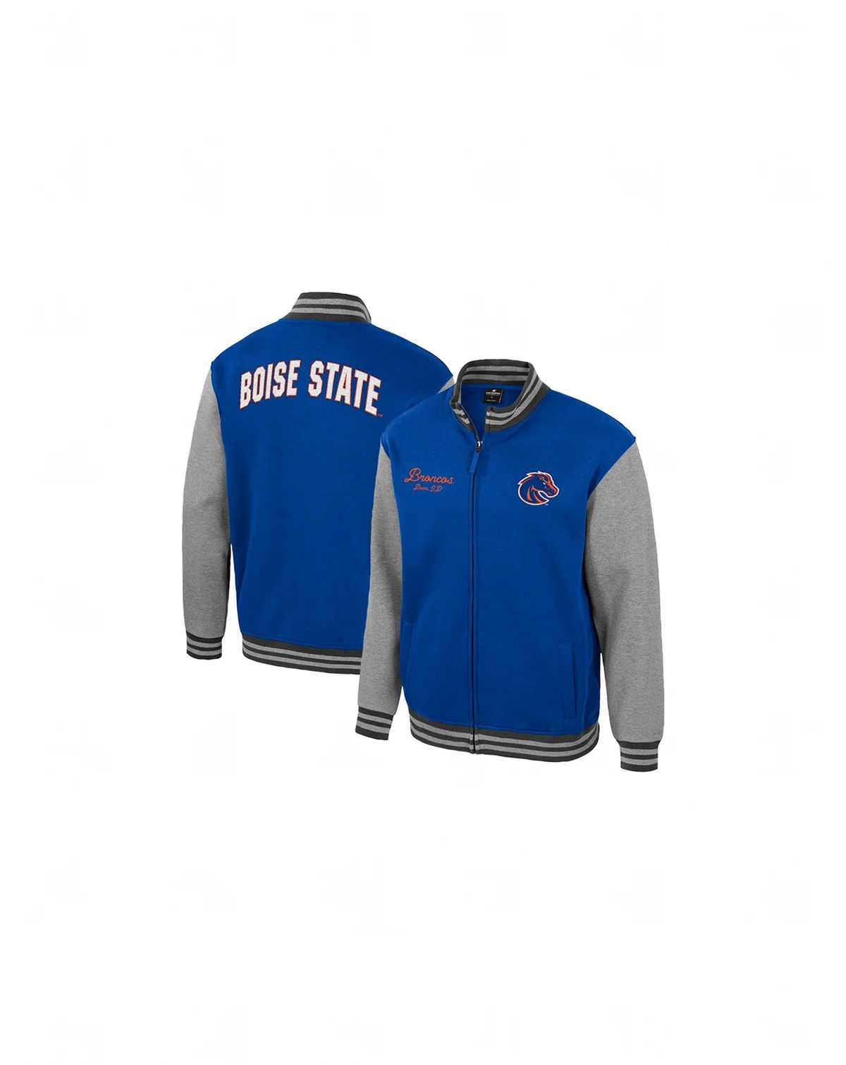 Men's Royal Boise State Broncos Ambi-Turner Full-Zip Varsity Jacket