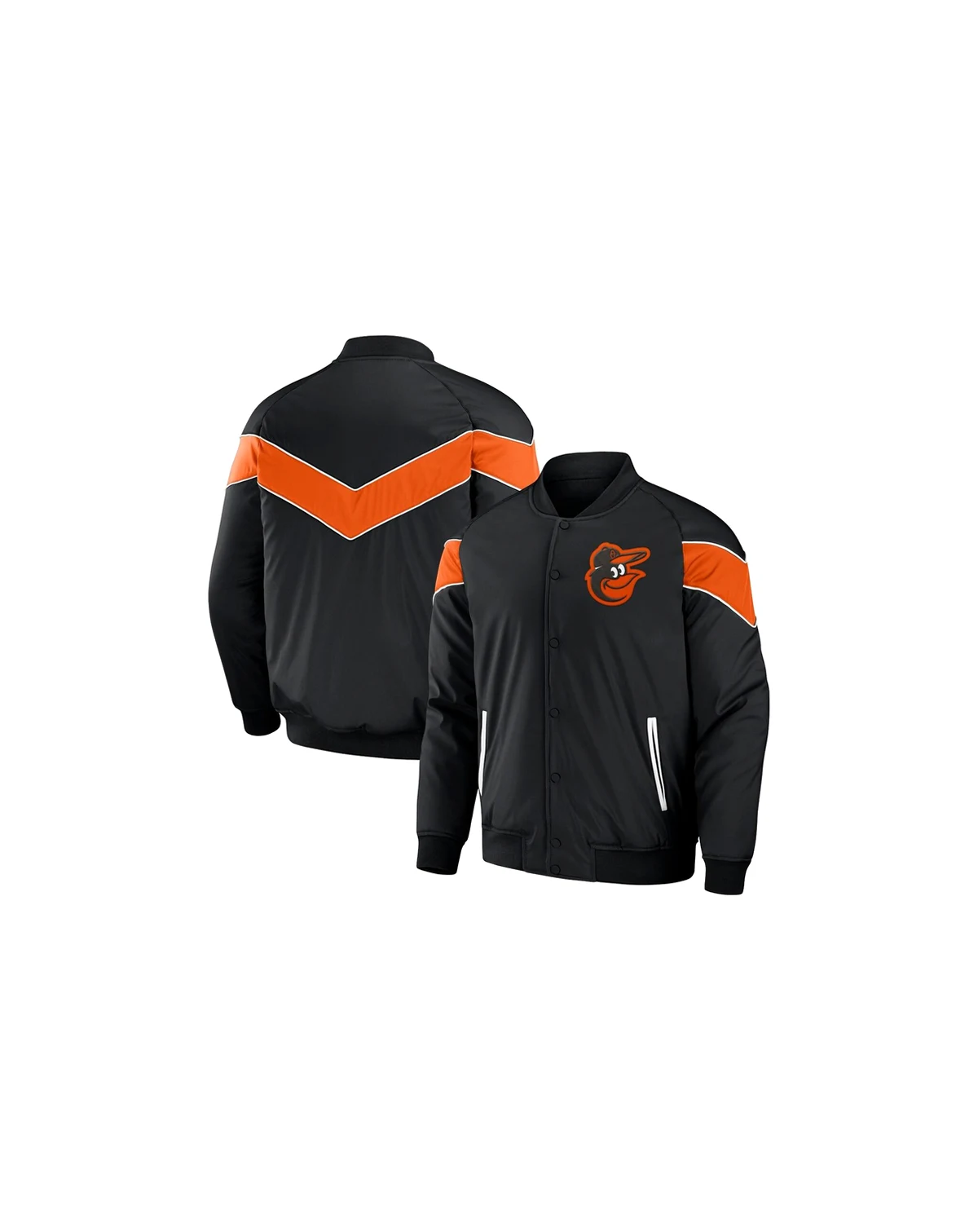 Men's Darius Rucker Collection by Black Baltimore Orioles Baseball Raglan Full-Snap Jacket