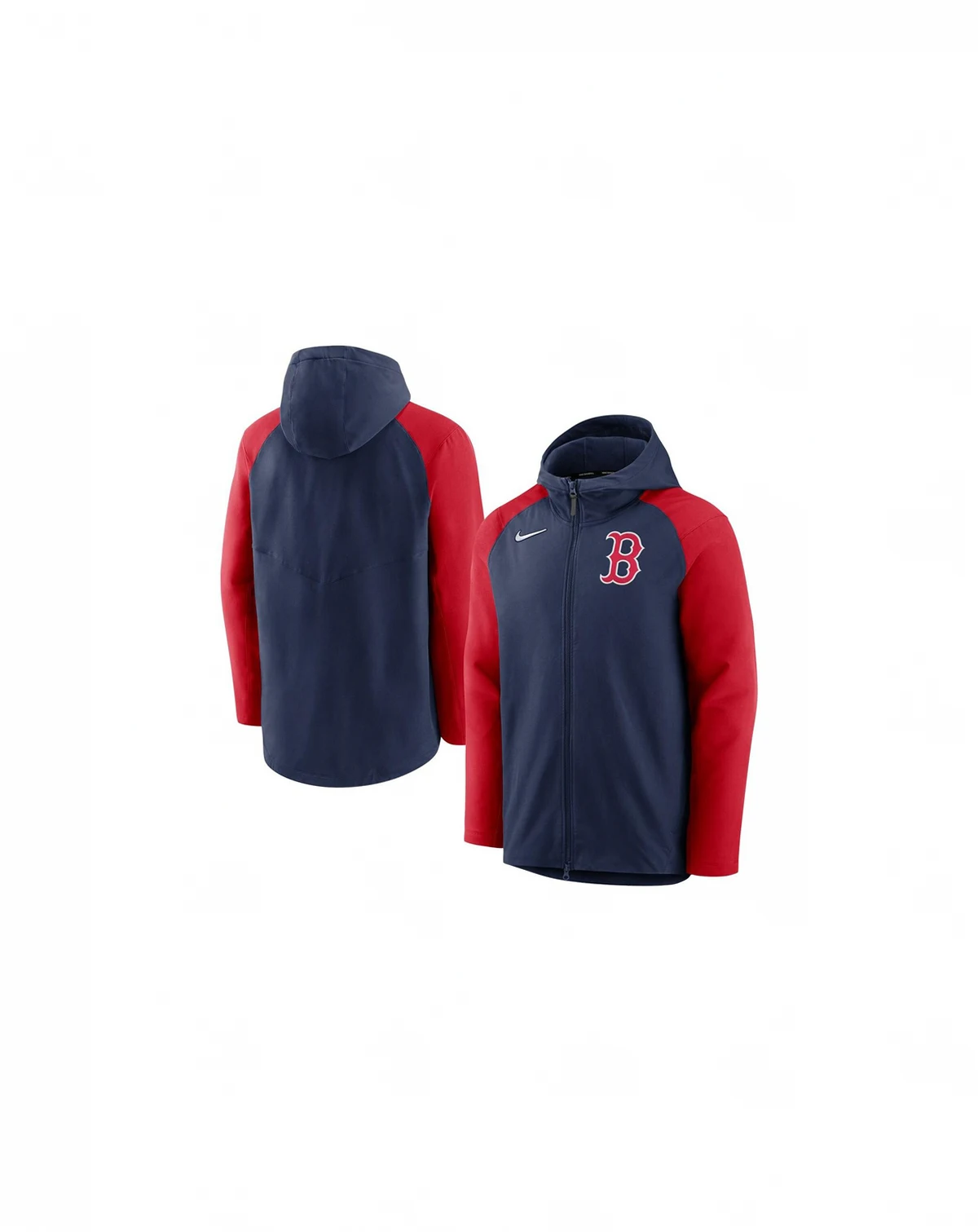 Men's Navy and Red Boston Red Sox Authentic Collection Full-Zip Hoodie Performance Jacket