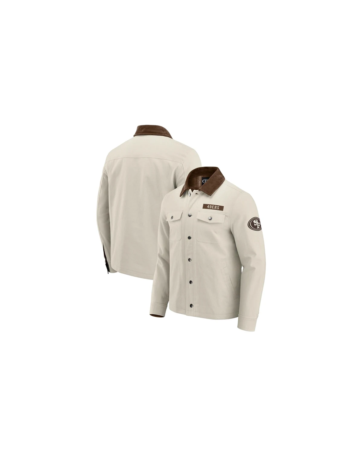 Darius Rucker Collection by x NFL Tan San Francisco 49ers Midweight Canvas Full-Button Jacket