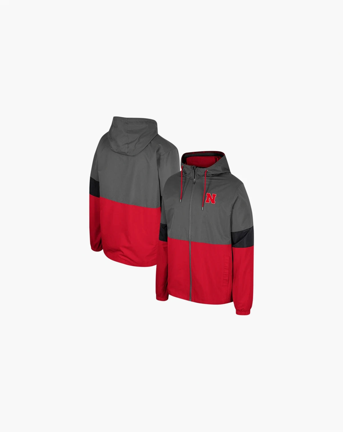 Men's Charcoal Nebraska Huskers Miles Full-Zip Jacket