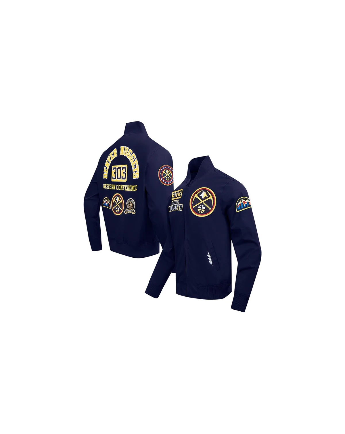 Men's Navy Denver Nuggets Area Code Full-Zip Jacket