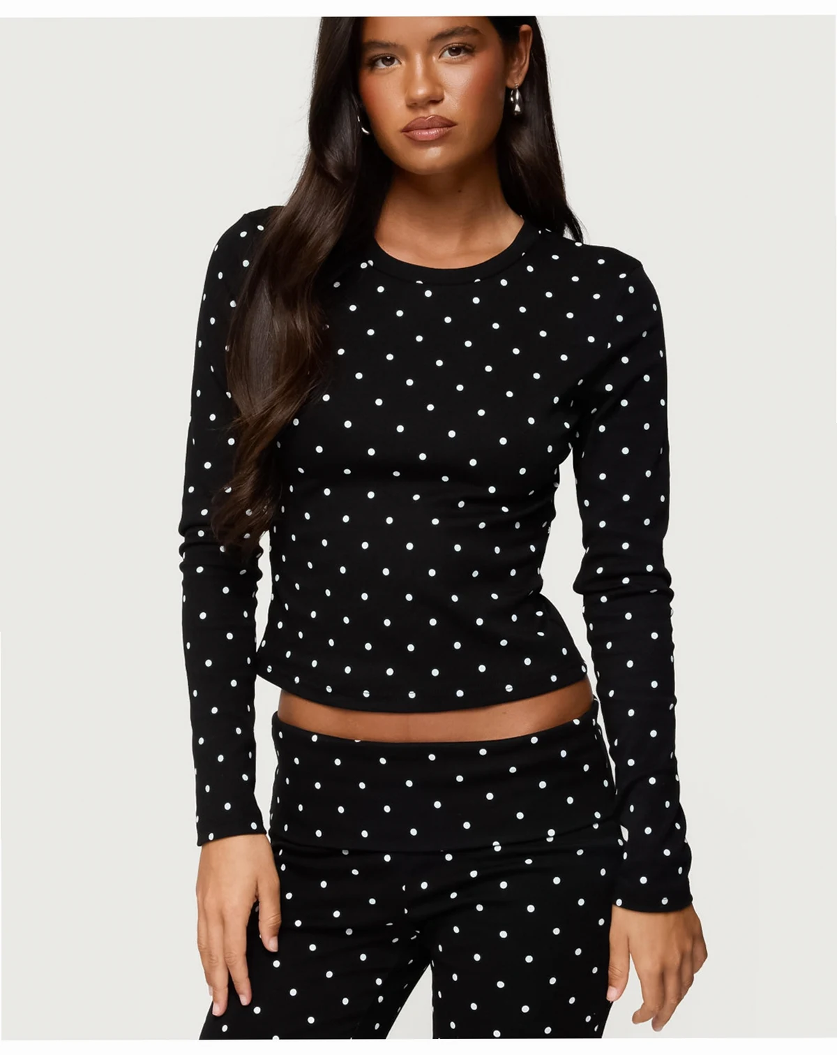 Women's Daliya Polka Dot Long Sleeve Top